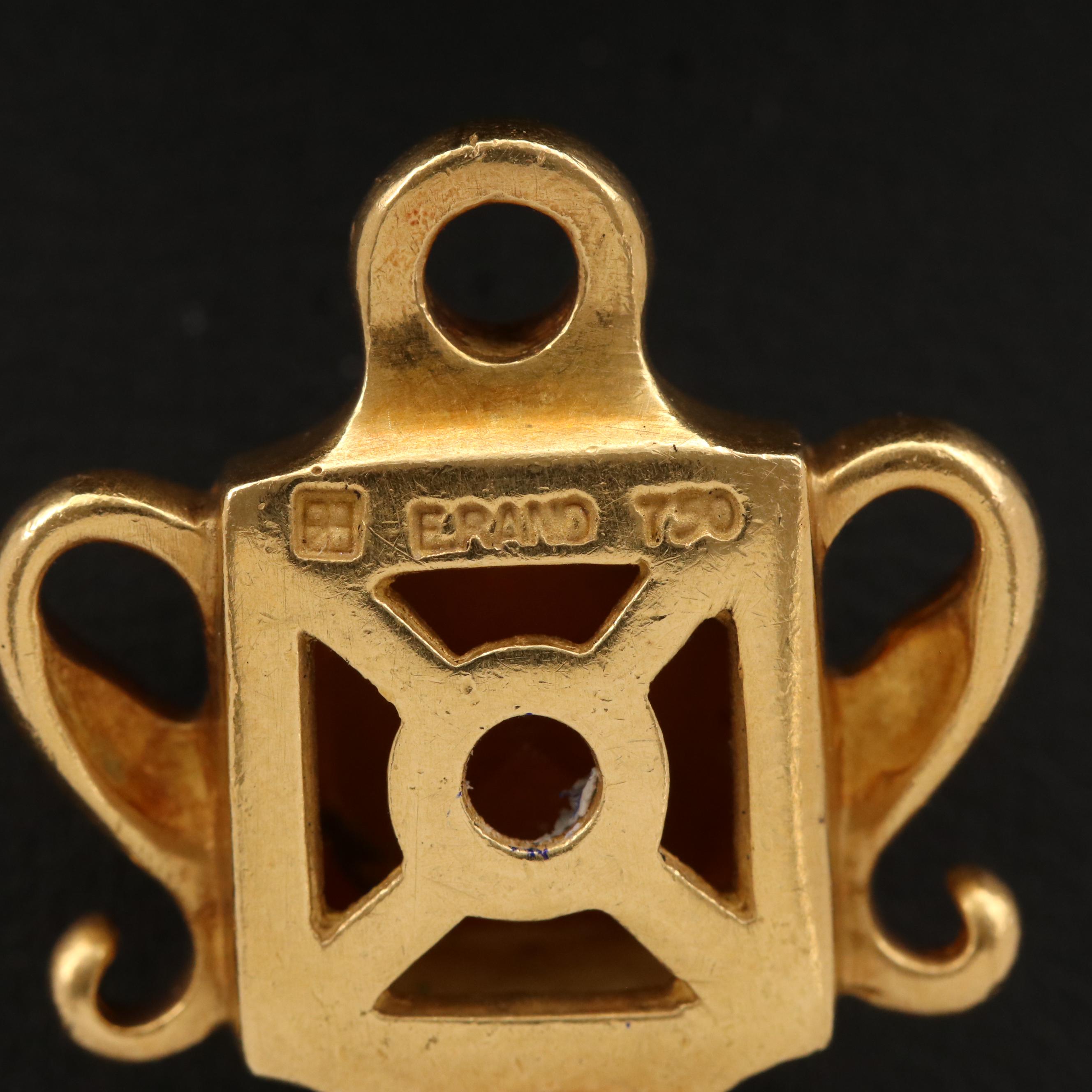 Elizabeth Rand 18K Citrine and Diamond Jewelry Component