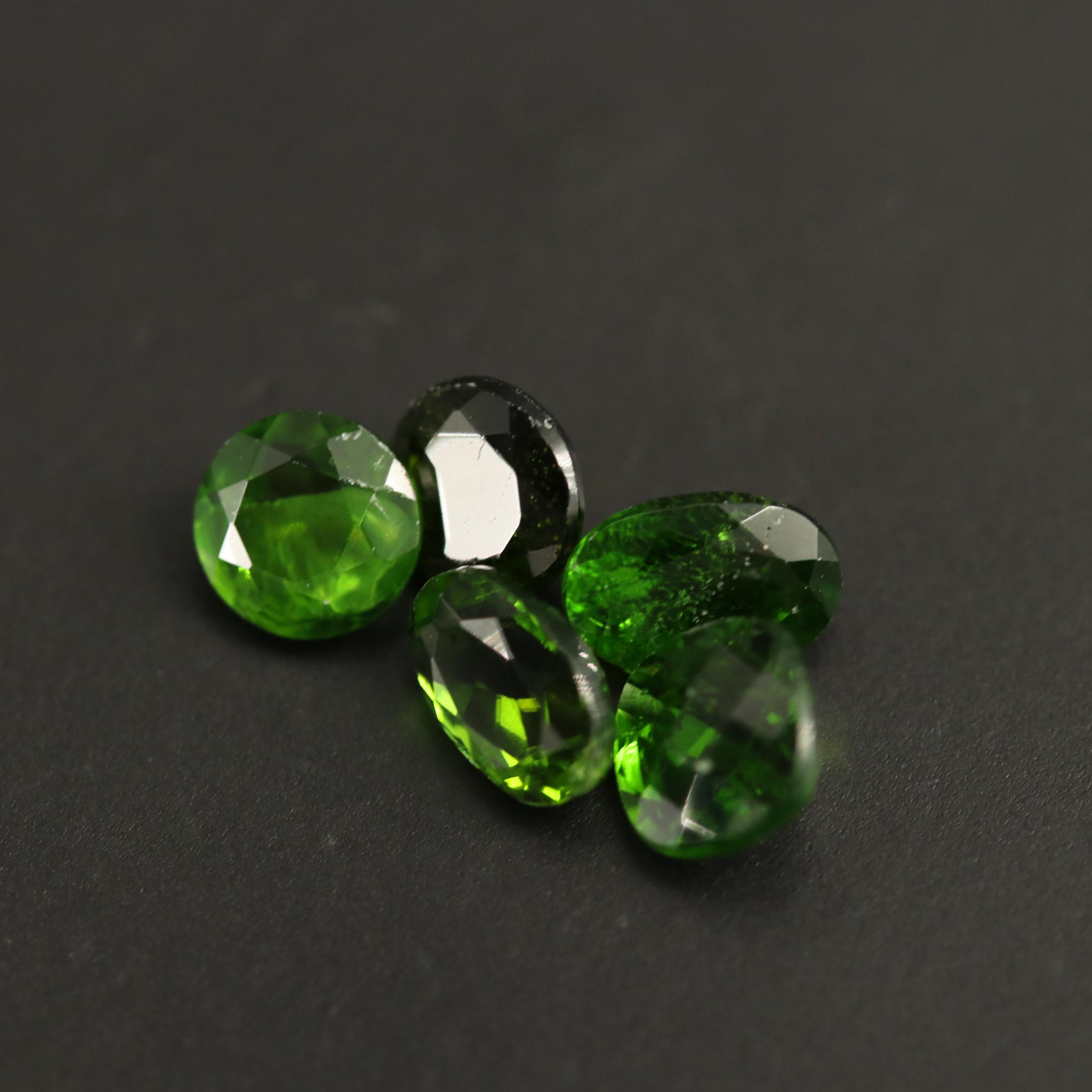 Loose 8.43 CTW Faceted Diopsides