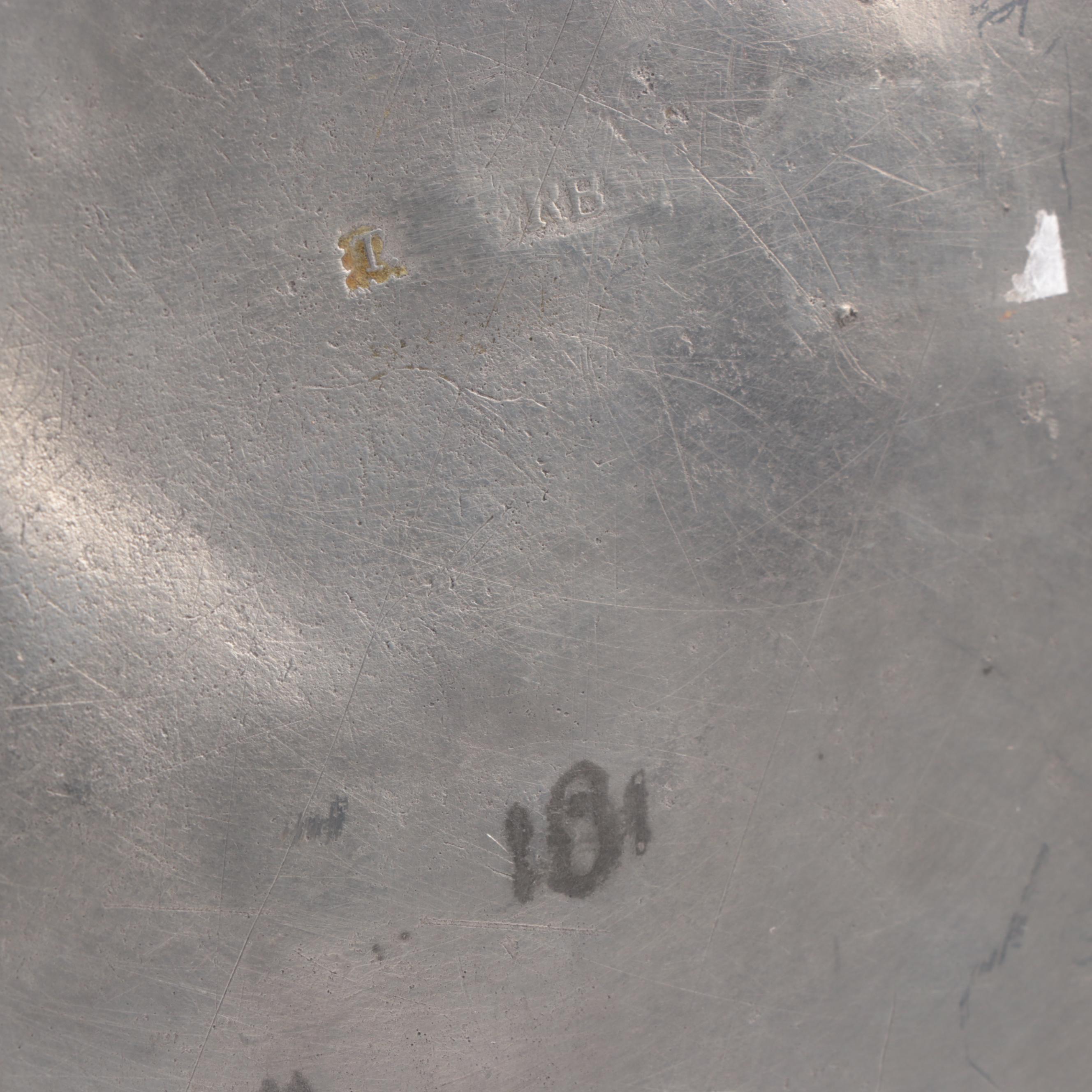 James Dixon and Son Pewter Creamer and Sugar with Other Pewter Kitchenware