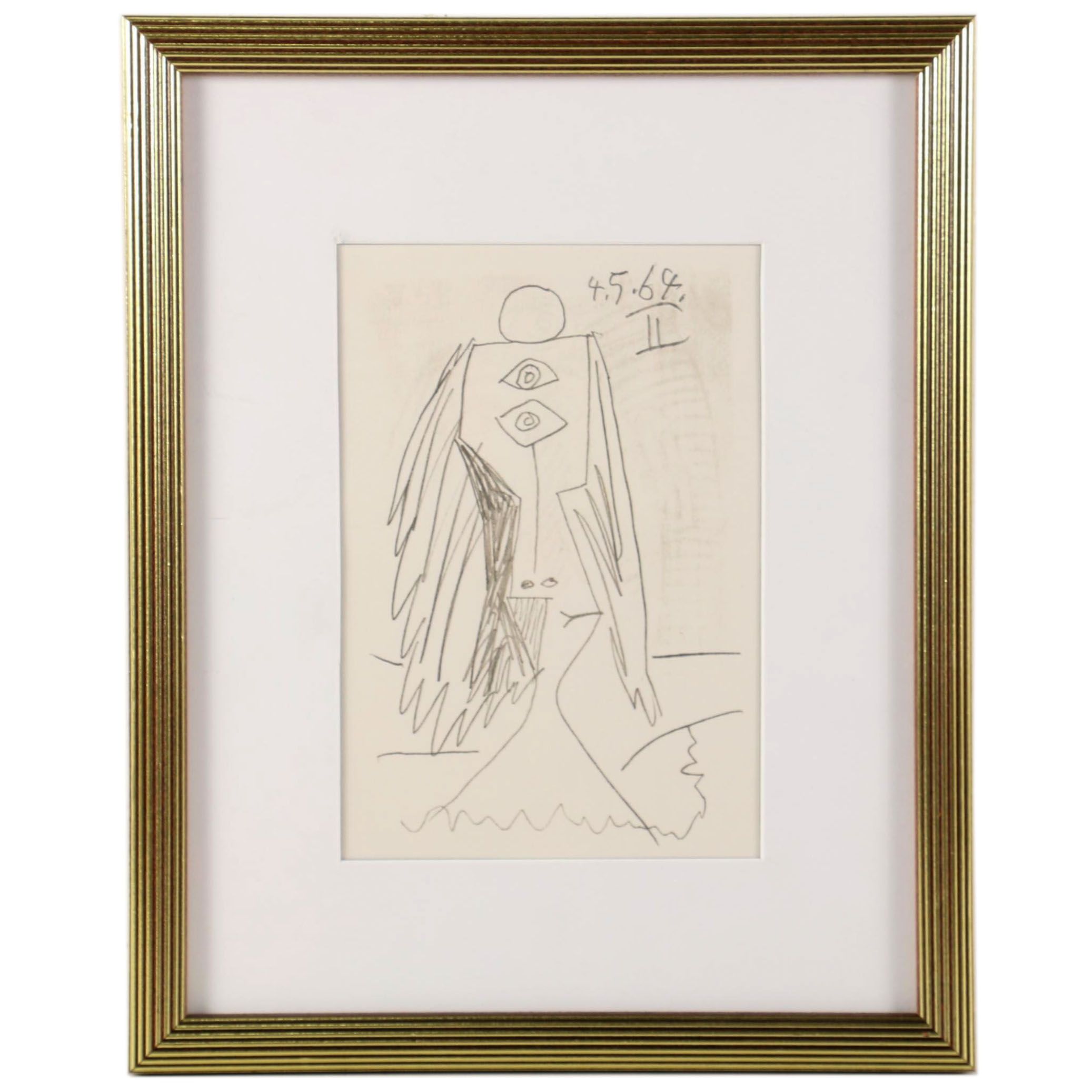 Pablo Picasso Lithograph from "Le Goût du Bonheur," 1970