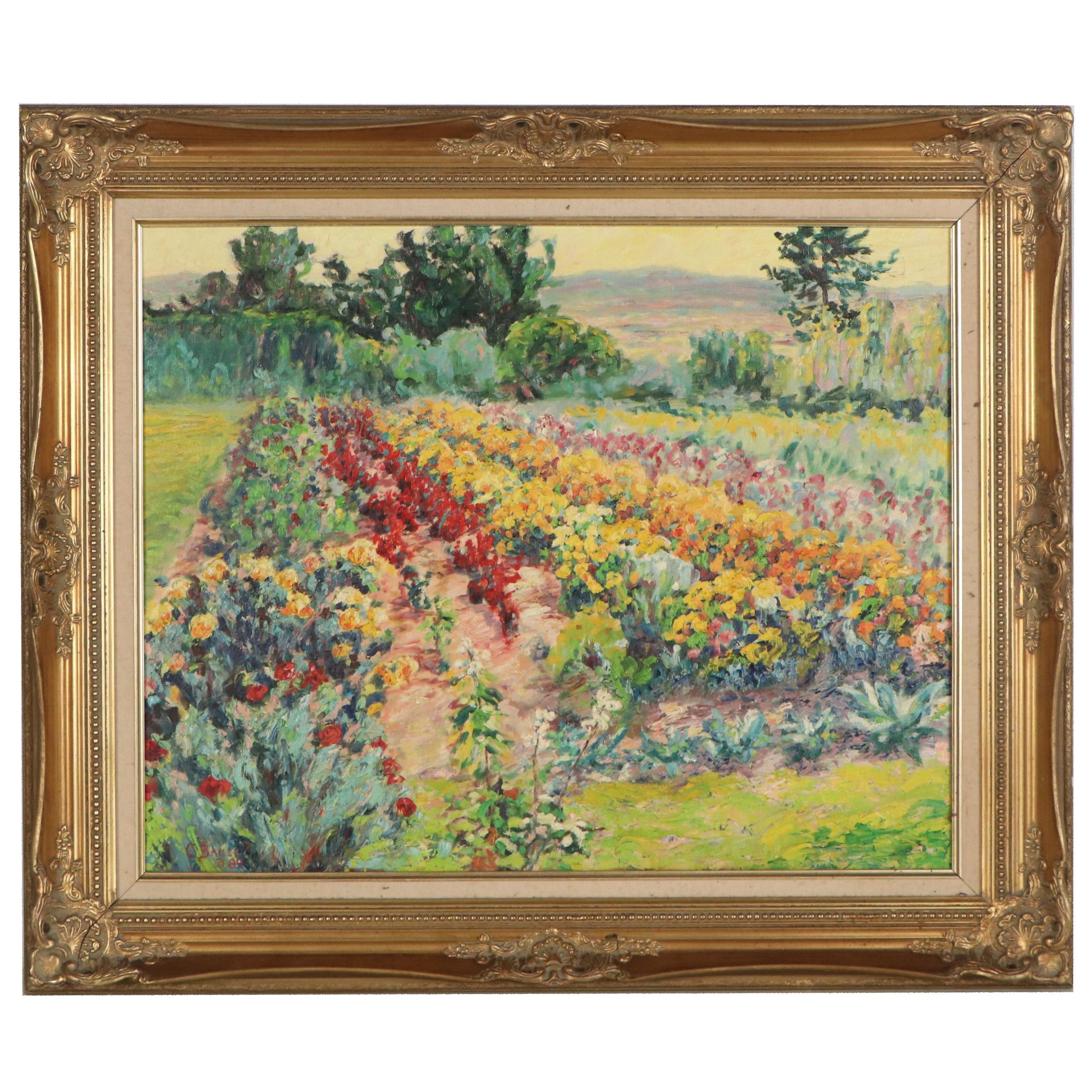 C. Bailey Oil Painting "The Garden", 1989