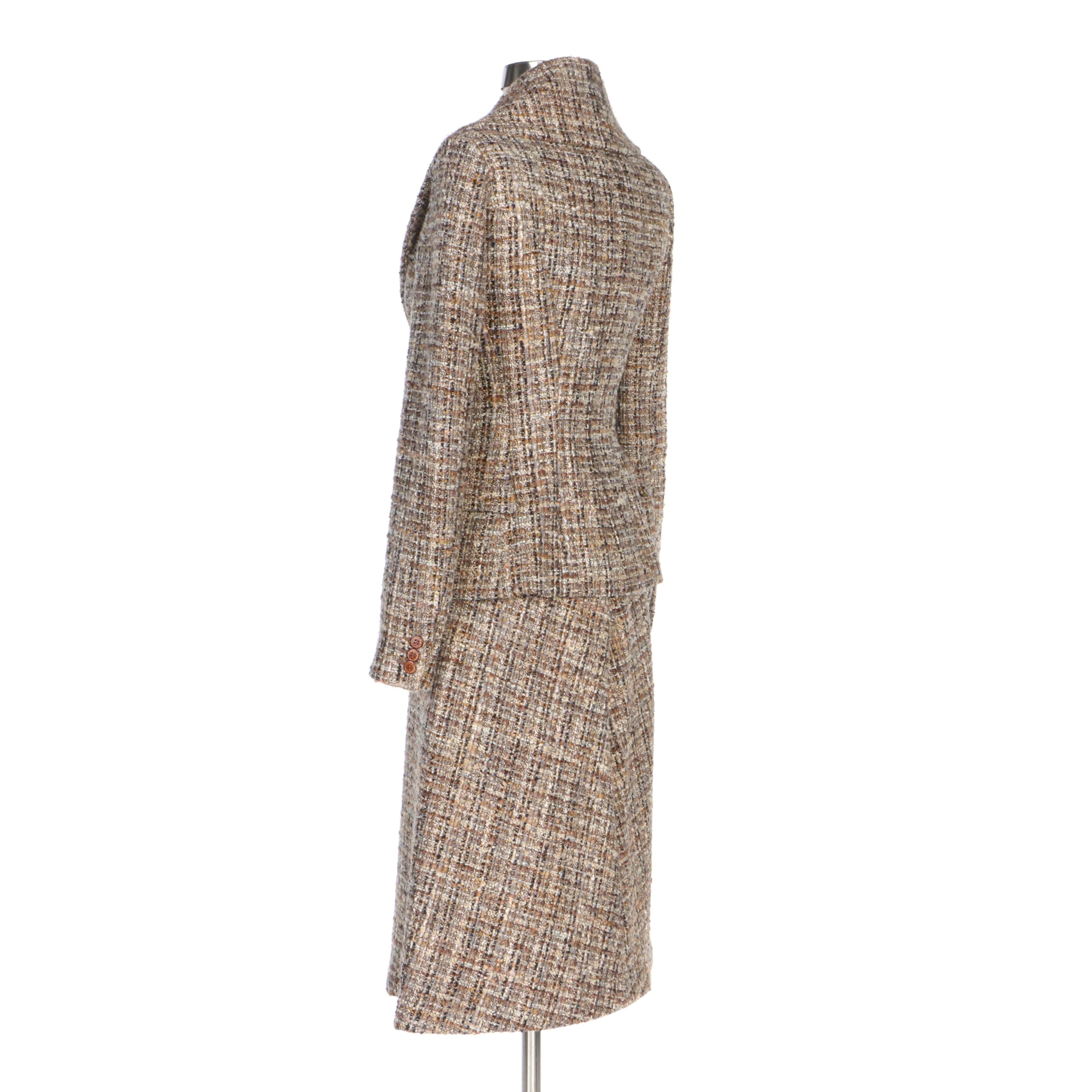 Alexander McQueen Brown Tweed Skirt Suit, F/W 2006