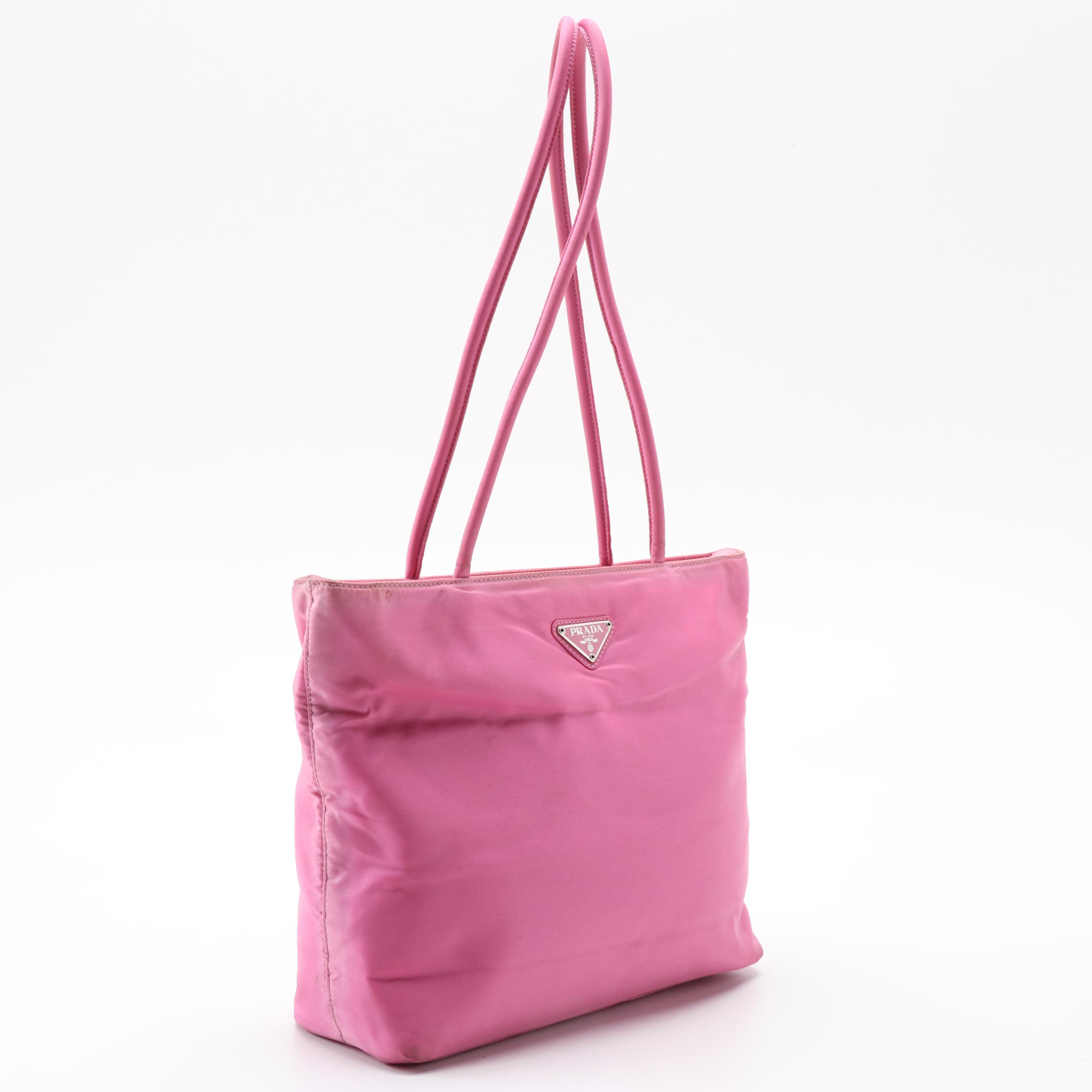 Prada Pink Tessuto Nylon Shoulder Tote