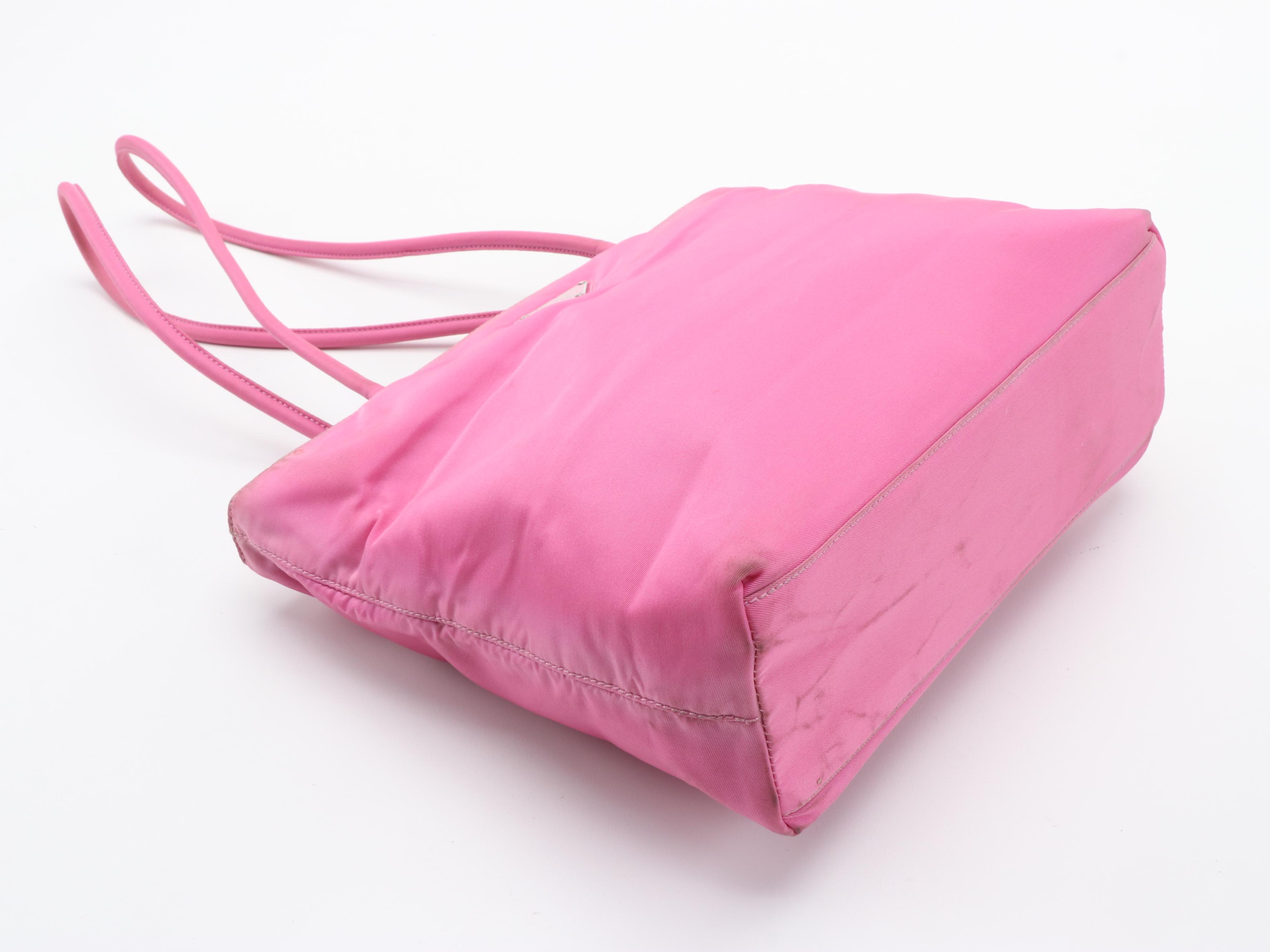 Prada Pink Tessuto Nylon Shoulder Tote