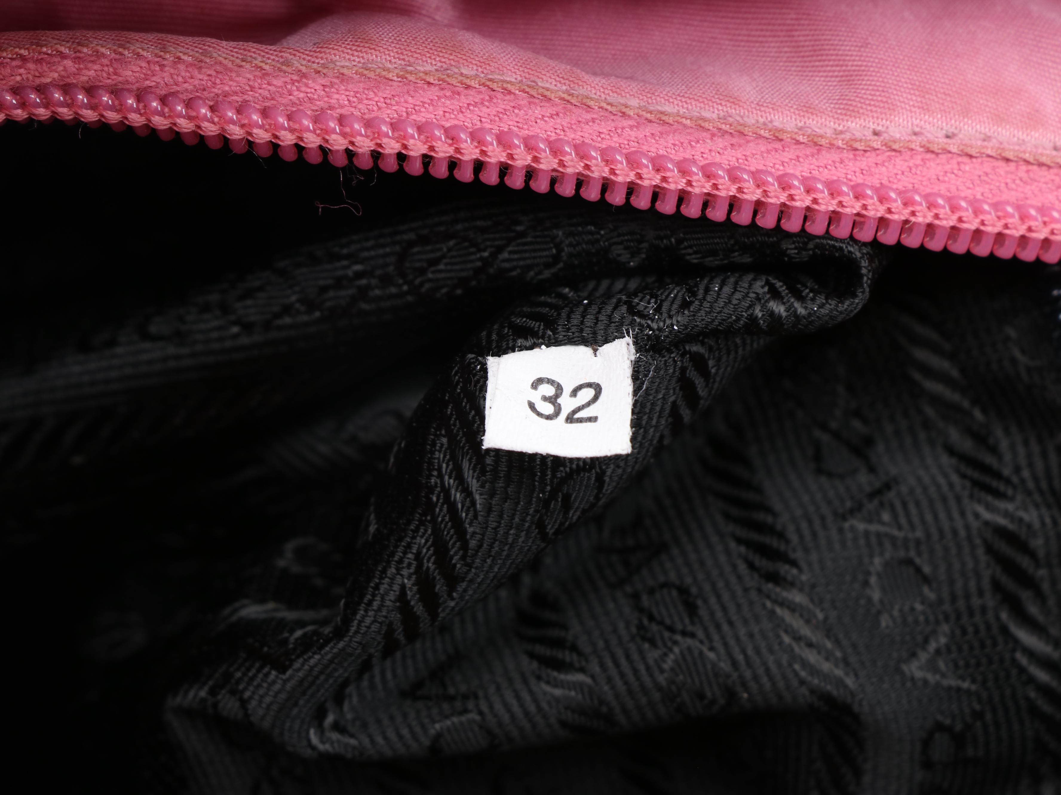 Prada Pink Tessuto Nylon Shoulder Tote