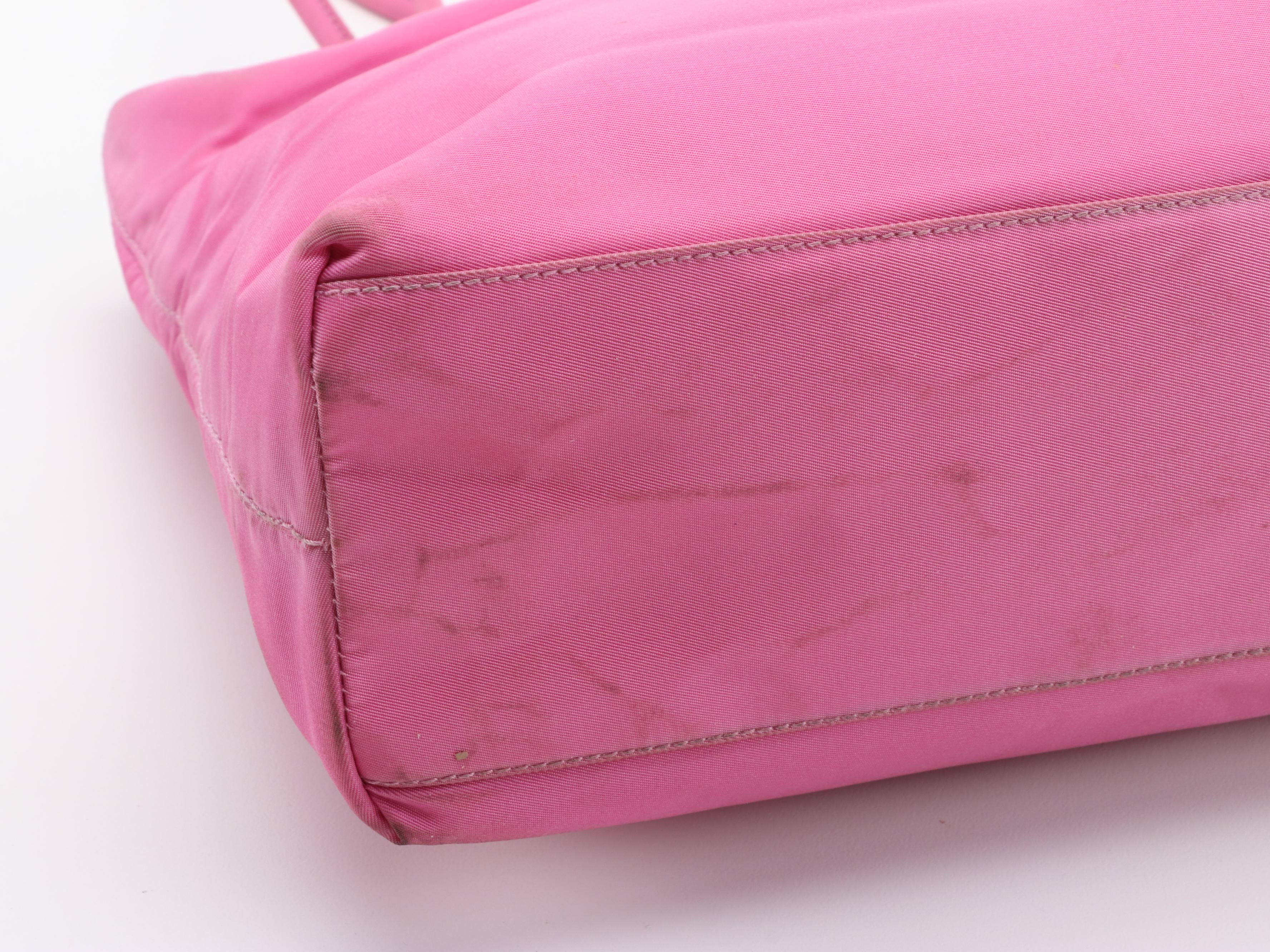 Prada Pink Tessuto Nylon Shoulder Tote