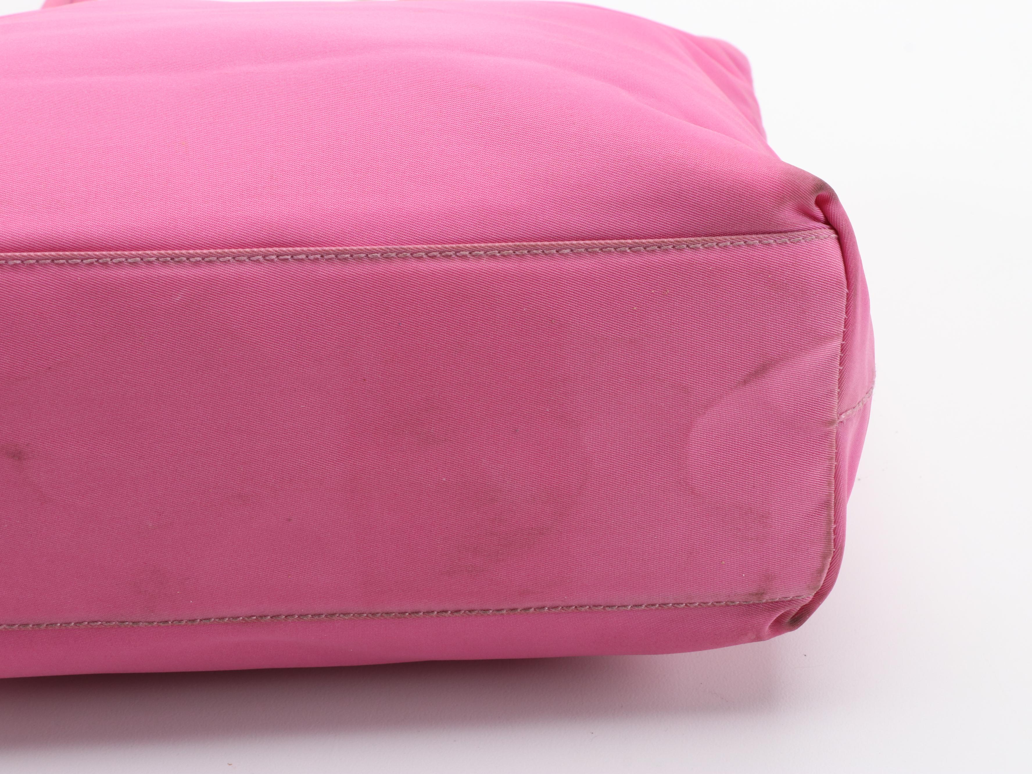Prada Pink Tessuto Nylon Shoulder Tote