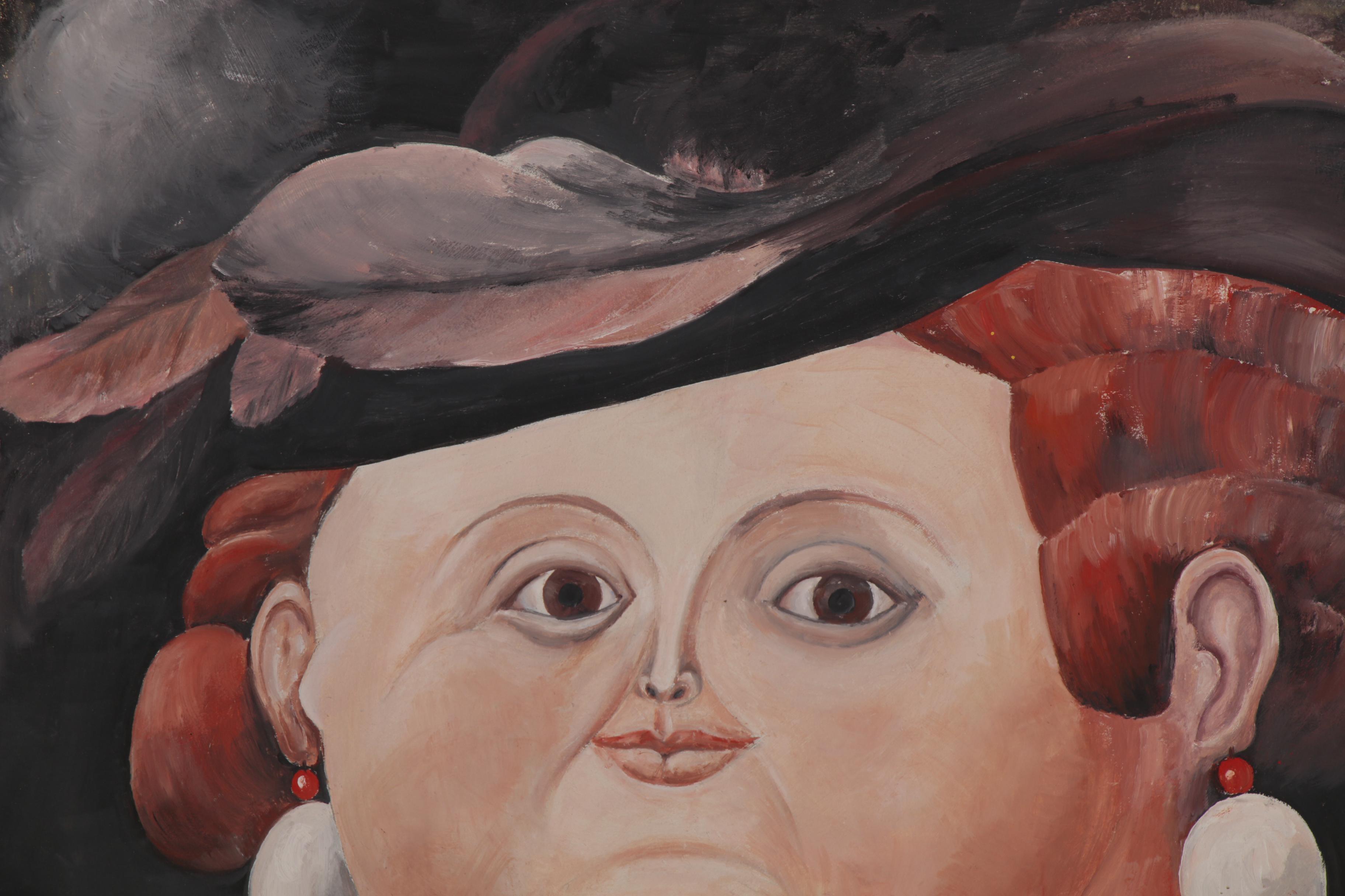 Melvin Morris Oil Painting after Fernando Botero "Madame Rubens"