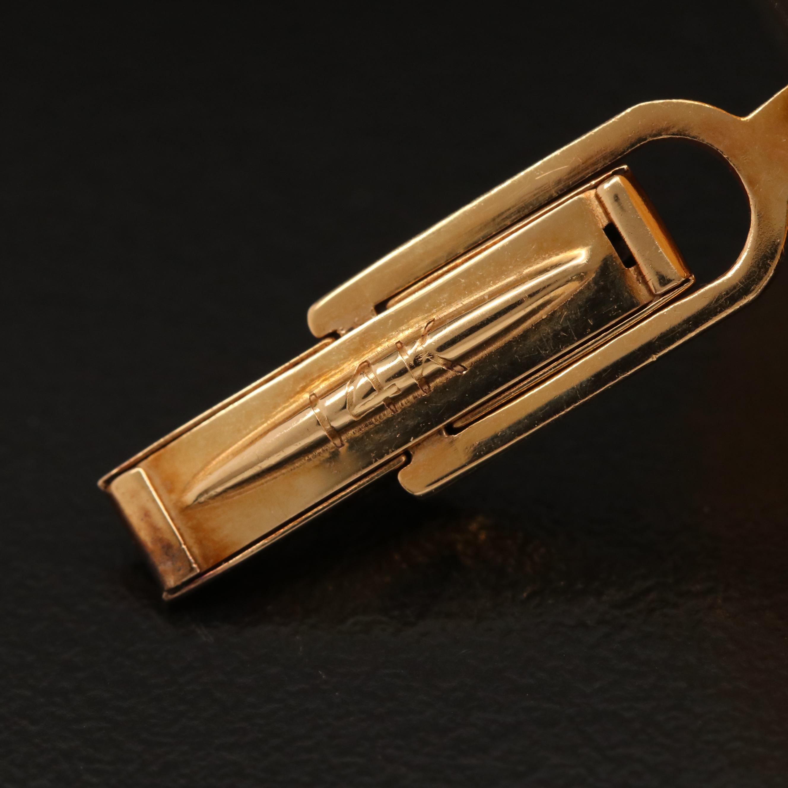 14K Black Onyx and Diamond Cufflinks