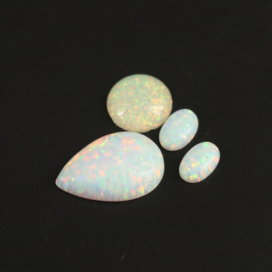 Loose Oval, Pear and Round Opal Cabochons