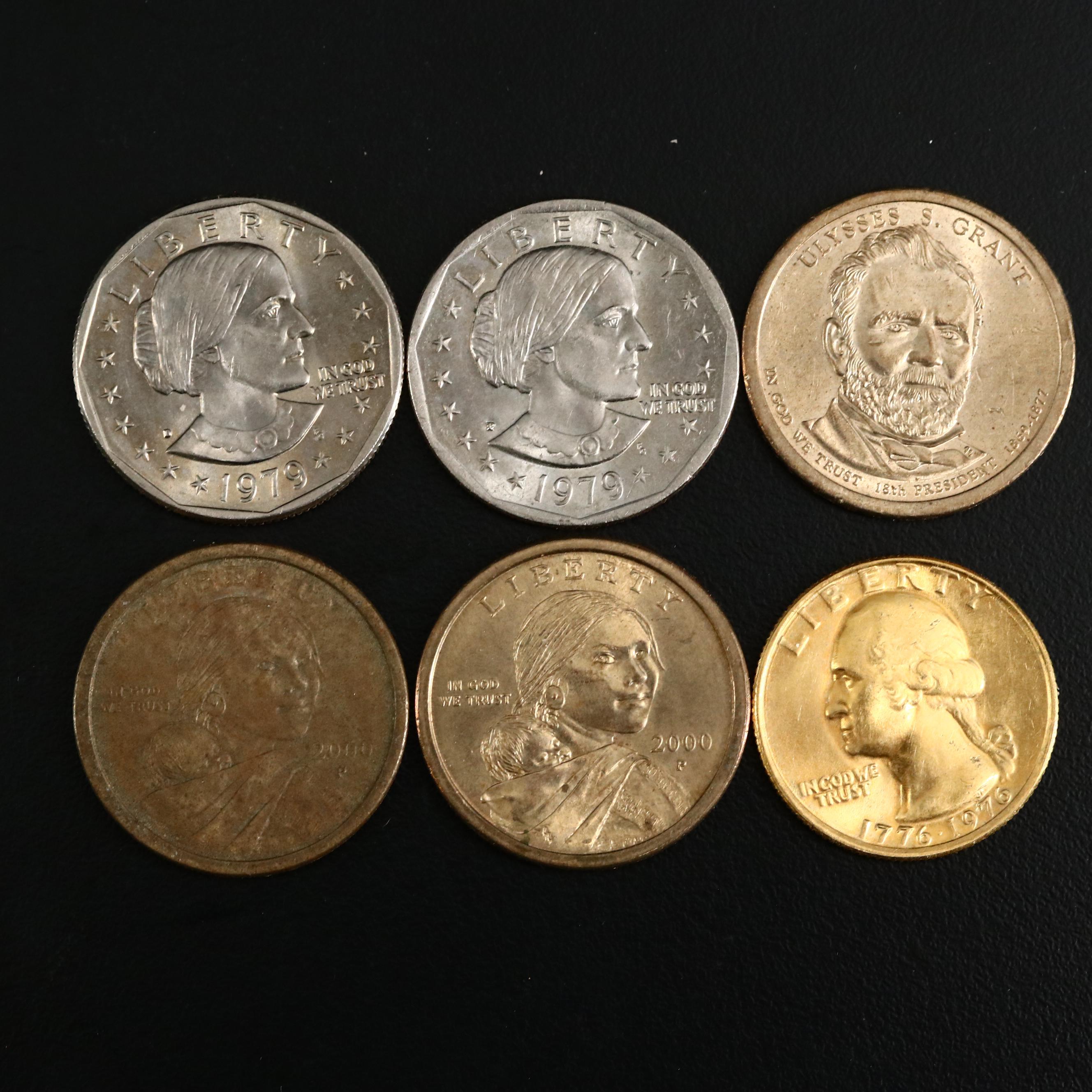 Collection of Various US Coins and Coin Pocket Knife