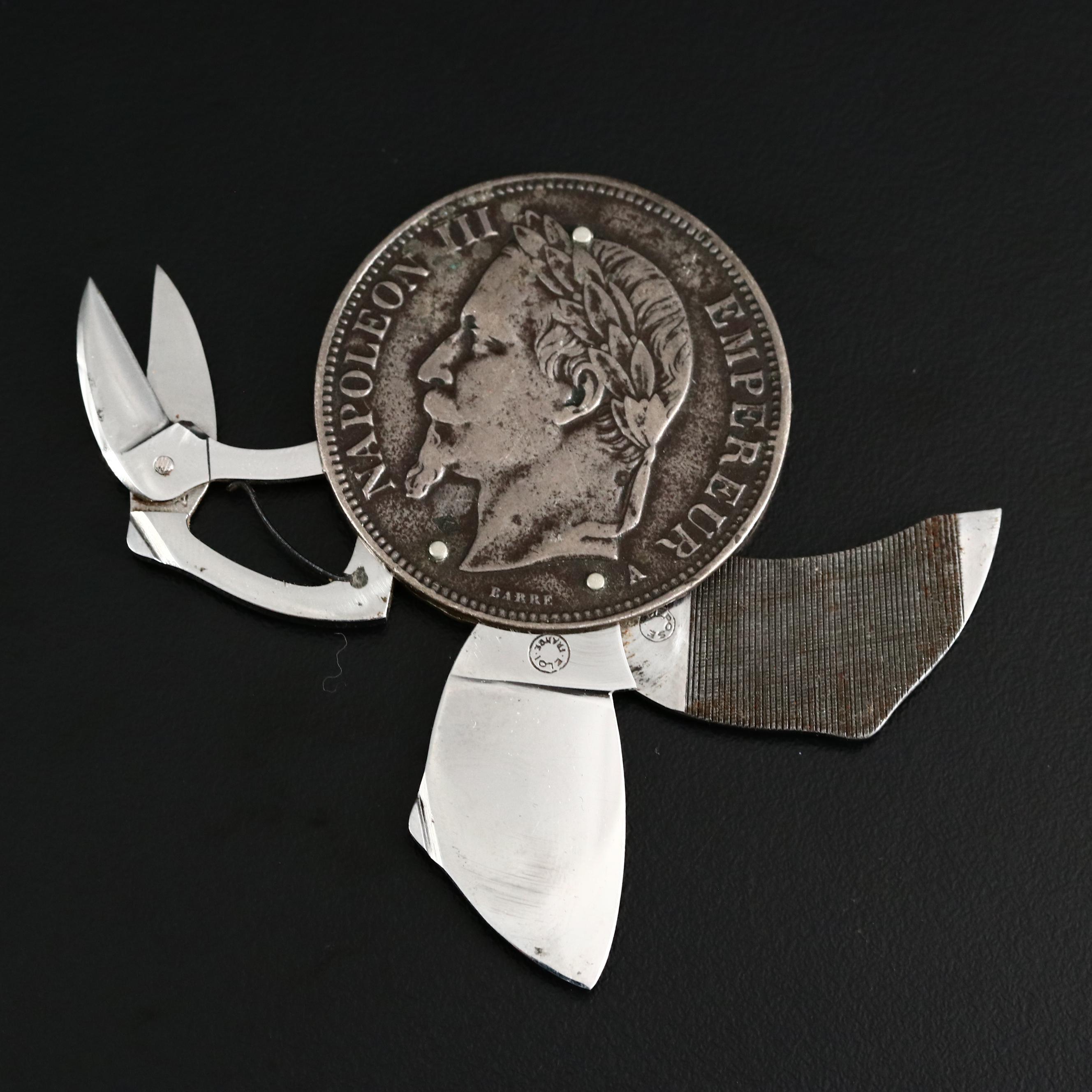 Collection of Various US Coins and Coin Pocket Knife