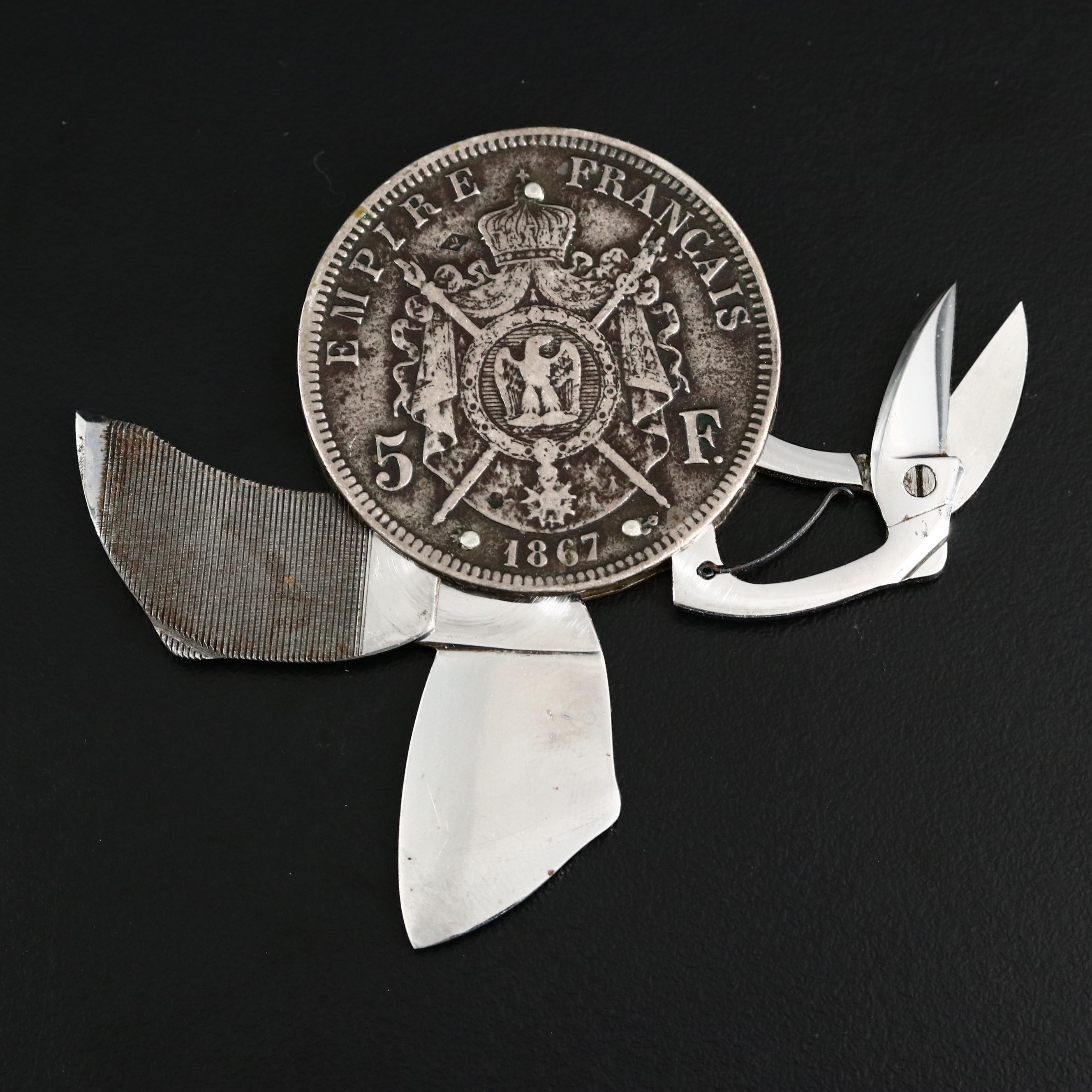 Collection of Various US Coins and Coin Pocket Knife