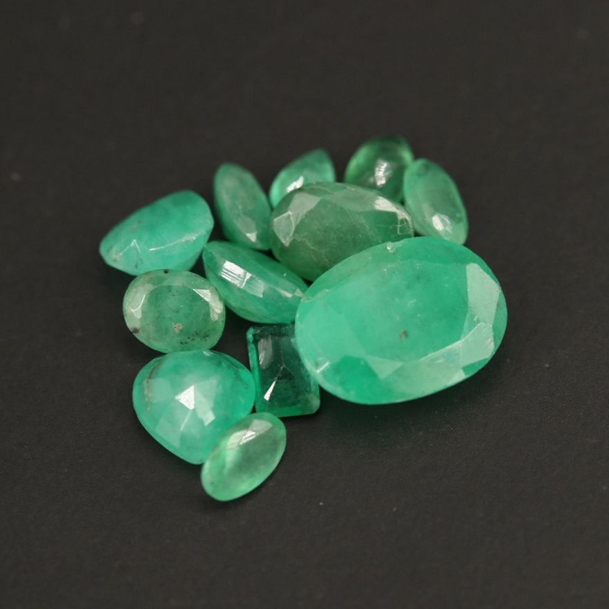 Loose 6.36 CTW Faceted Emeralds