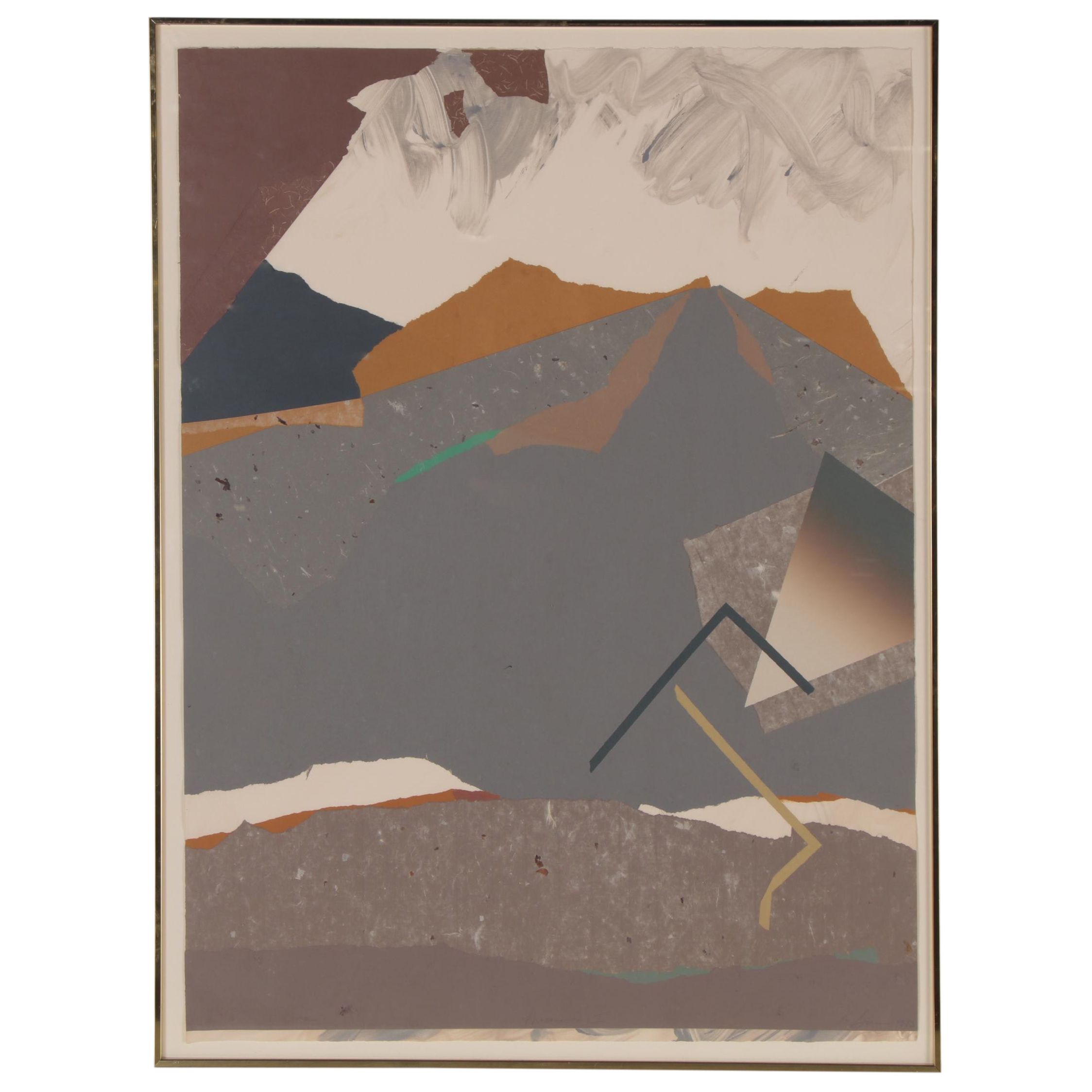 Kathy Gura Lithograph with Chine Collé "Procession: I," 1983