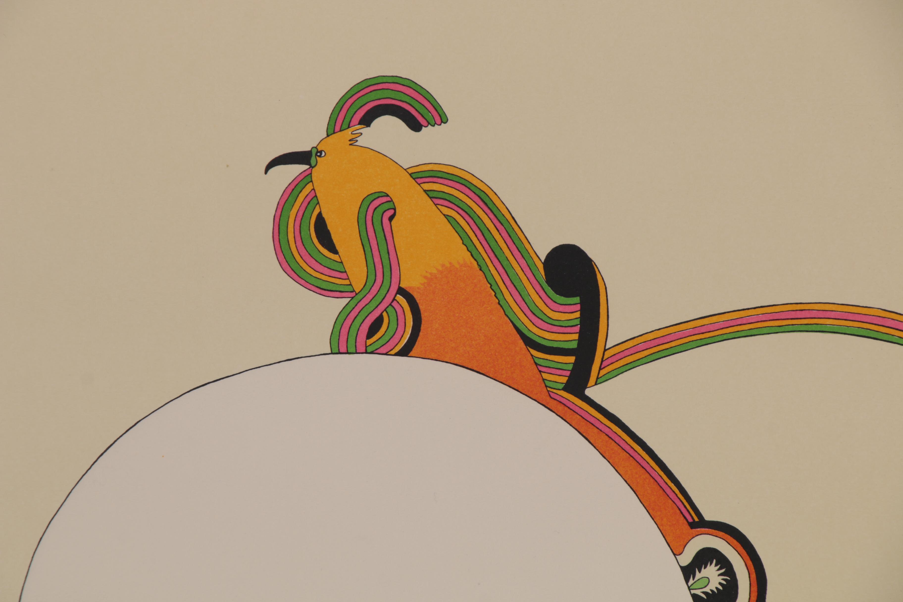 Burt Groedel Embossed Lithograph "Lady Worthington's Bird," Late 20th Century