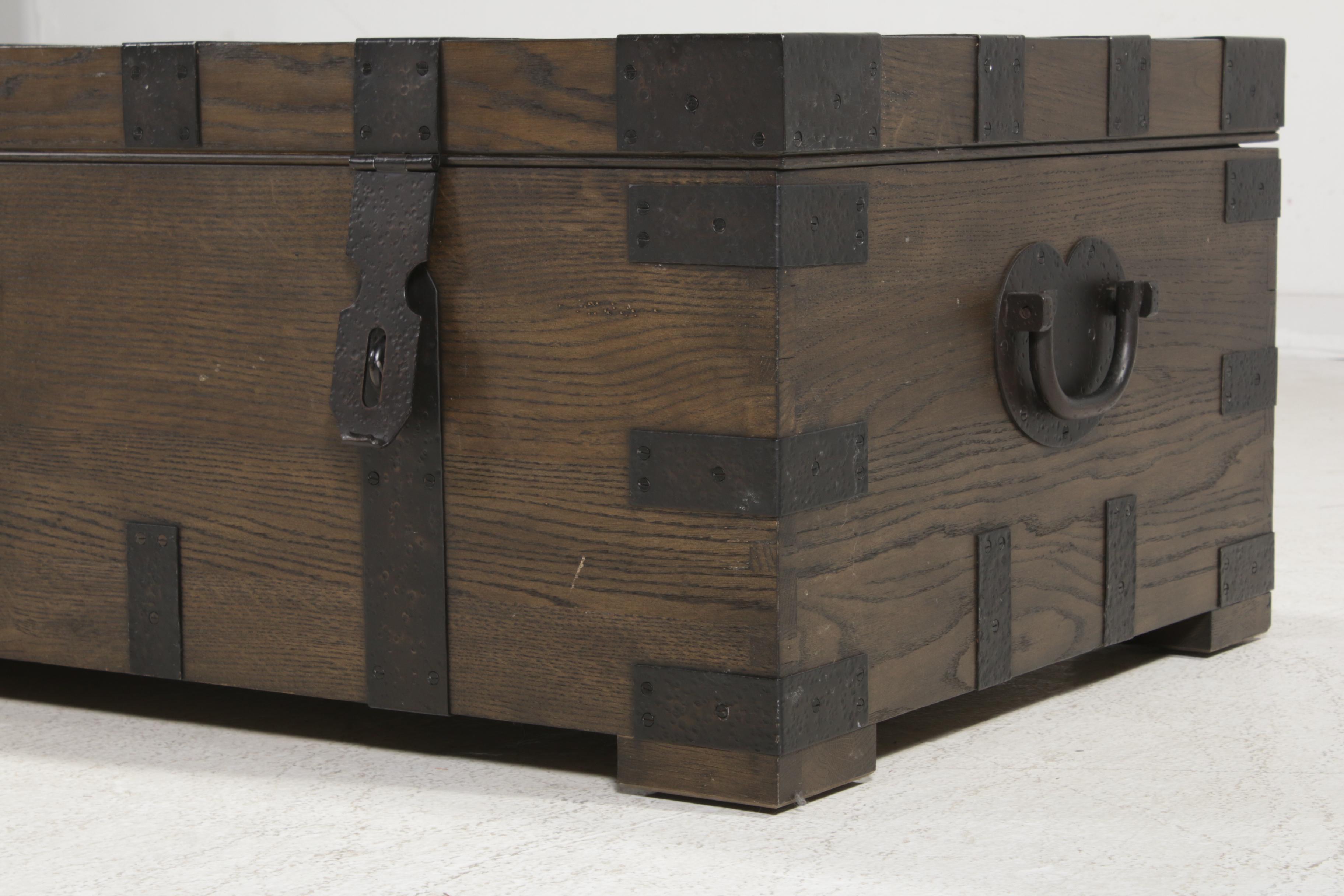 Restoration Hardware "Heirloom Silver-Chest" Coffee Table Trunk