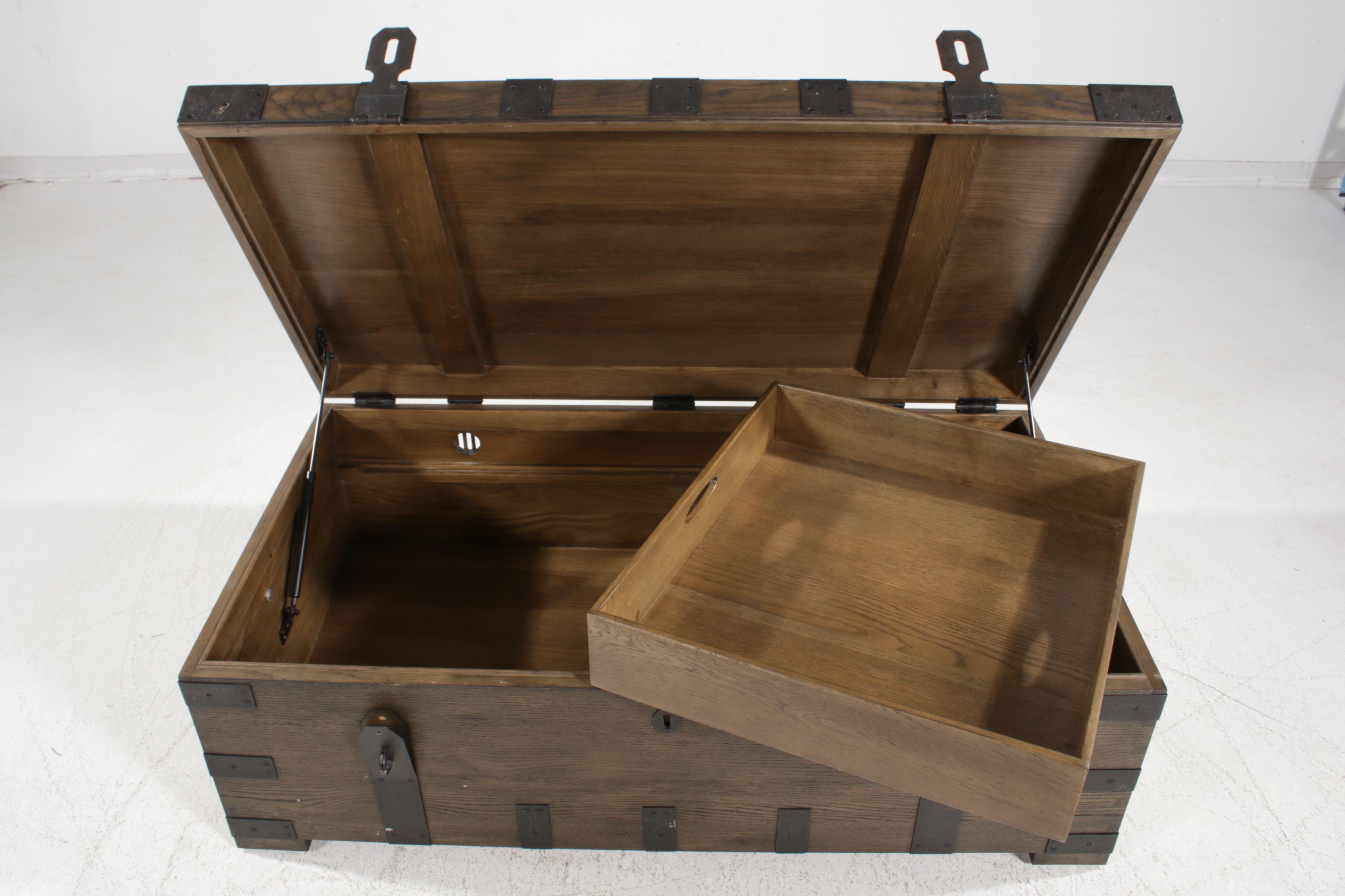 Restoration Hardware "Heirloom Silver-Chest" Coffee Table Trunk