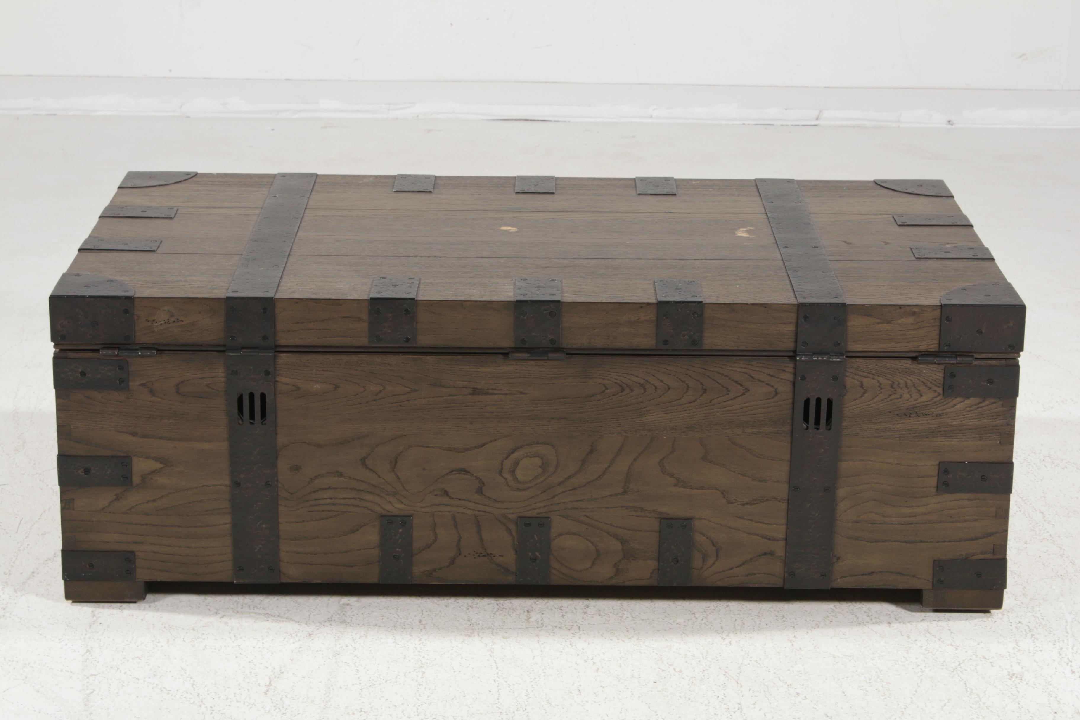 Restoration Hardware "Heirloom Silver-Chest" Coffee Table Trunk