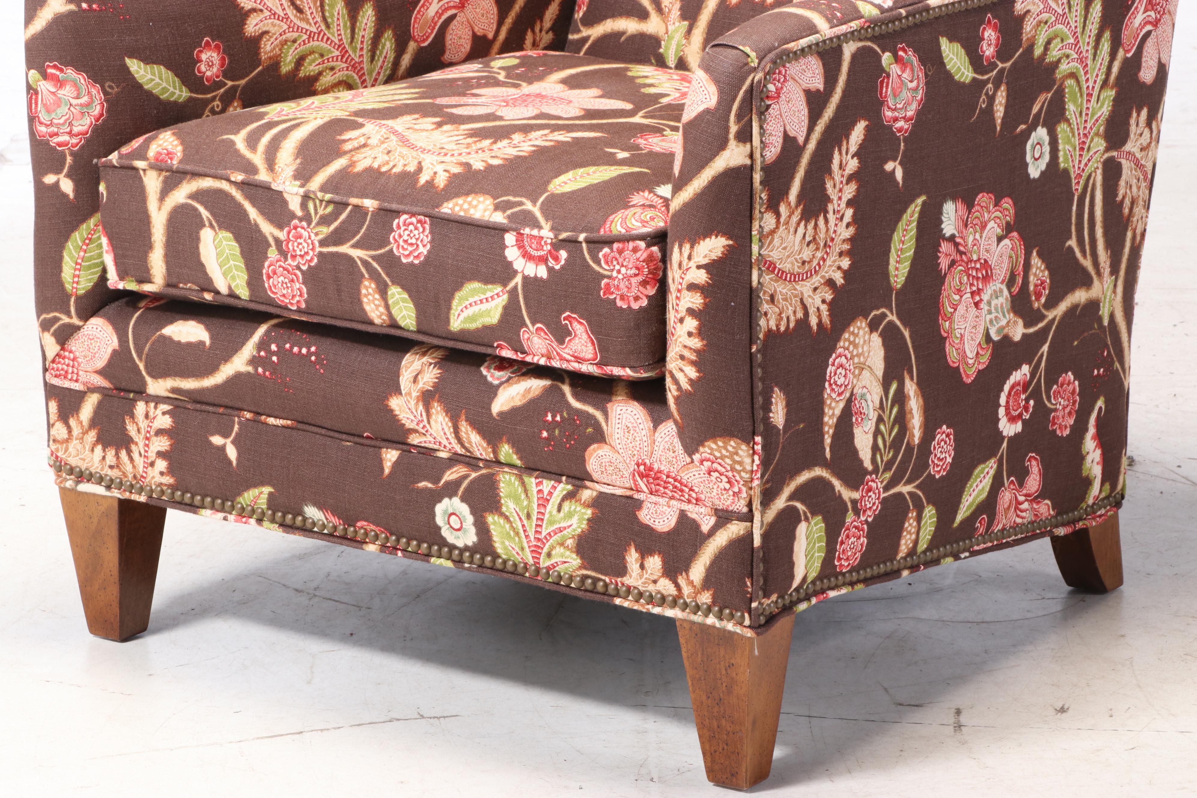 Sam Moore Contemporary Upholstered Wingback Chair