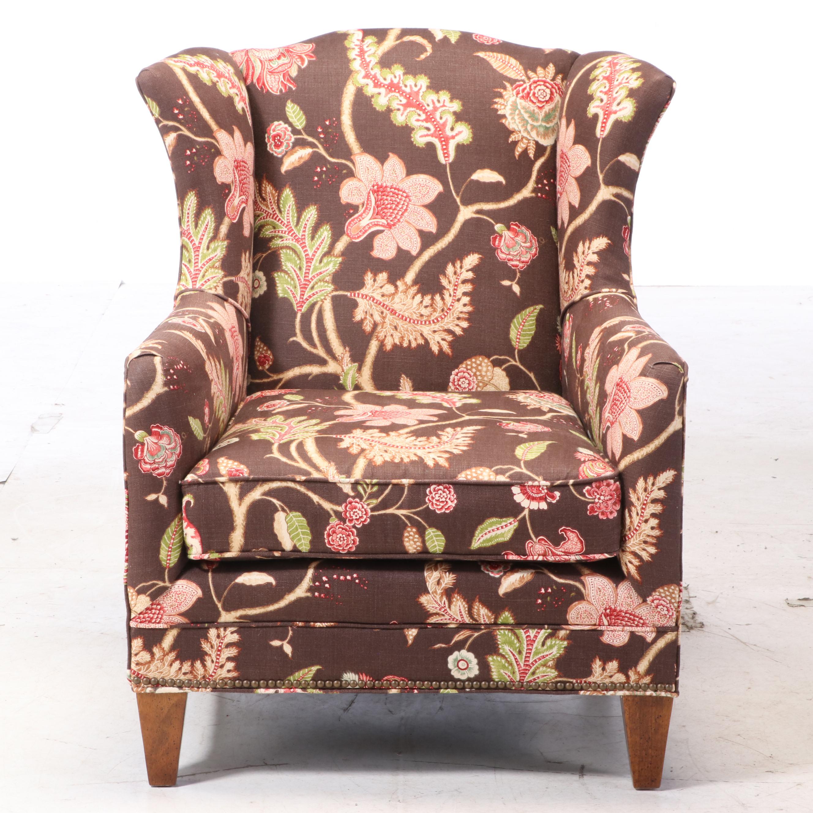 Sam Moore Contemporary Upholstered Wingback Chair