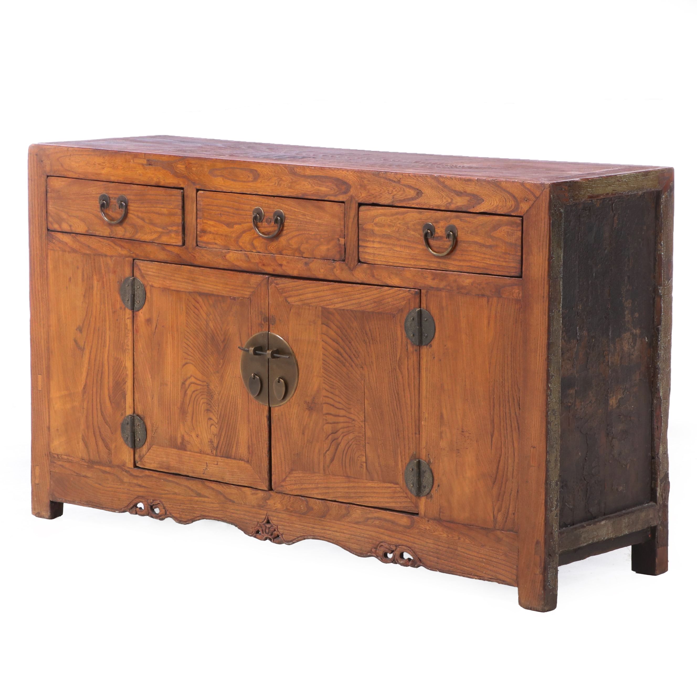 Chinese Elm Cabinet, Late 19th Century