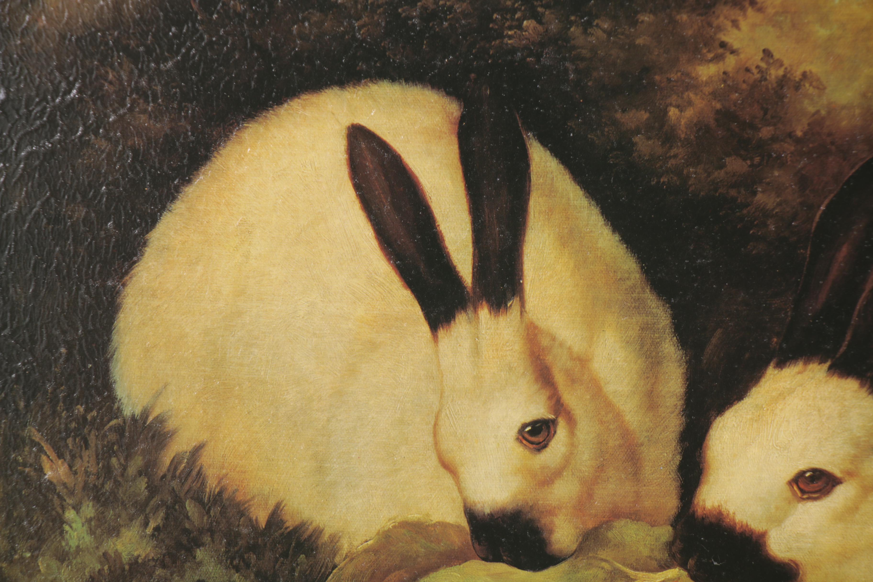 Offset Lithograph after P. Rolence of Himalayan Rabbits, Late 20th Century