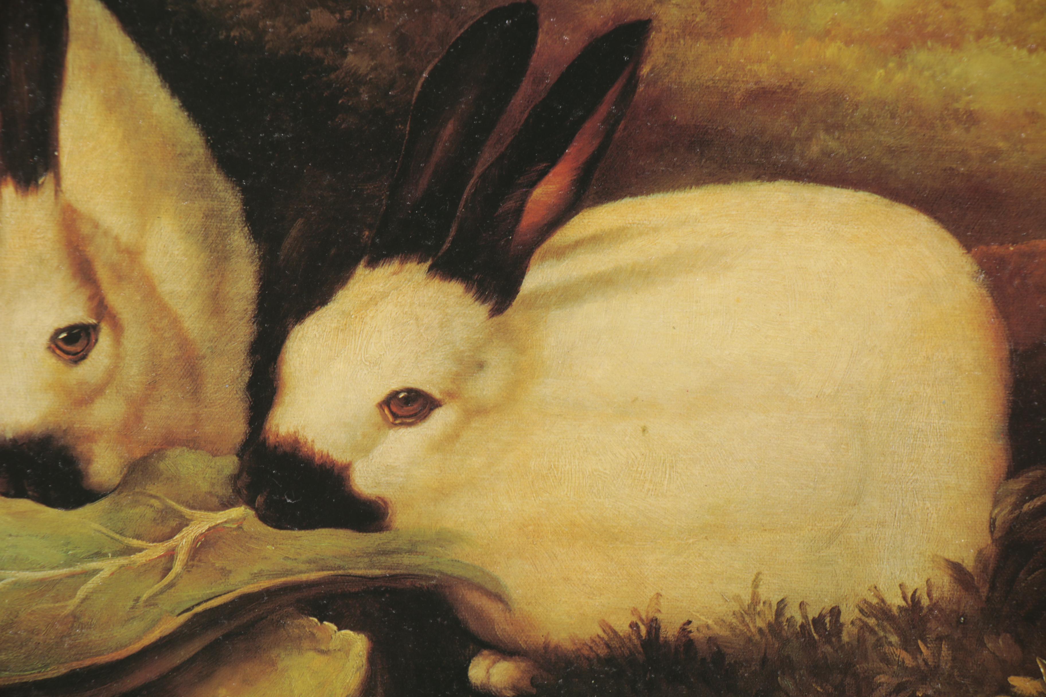 Offset Lithograph after P. Rolence of Himalayan Rabbits, Late 20th Century