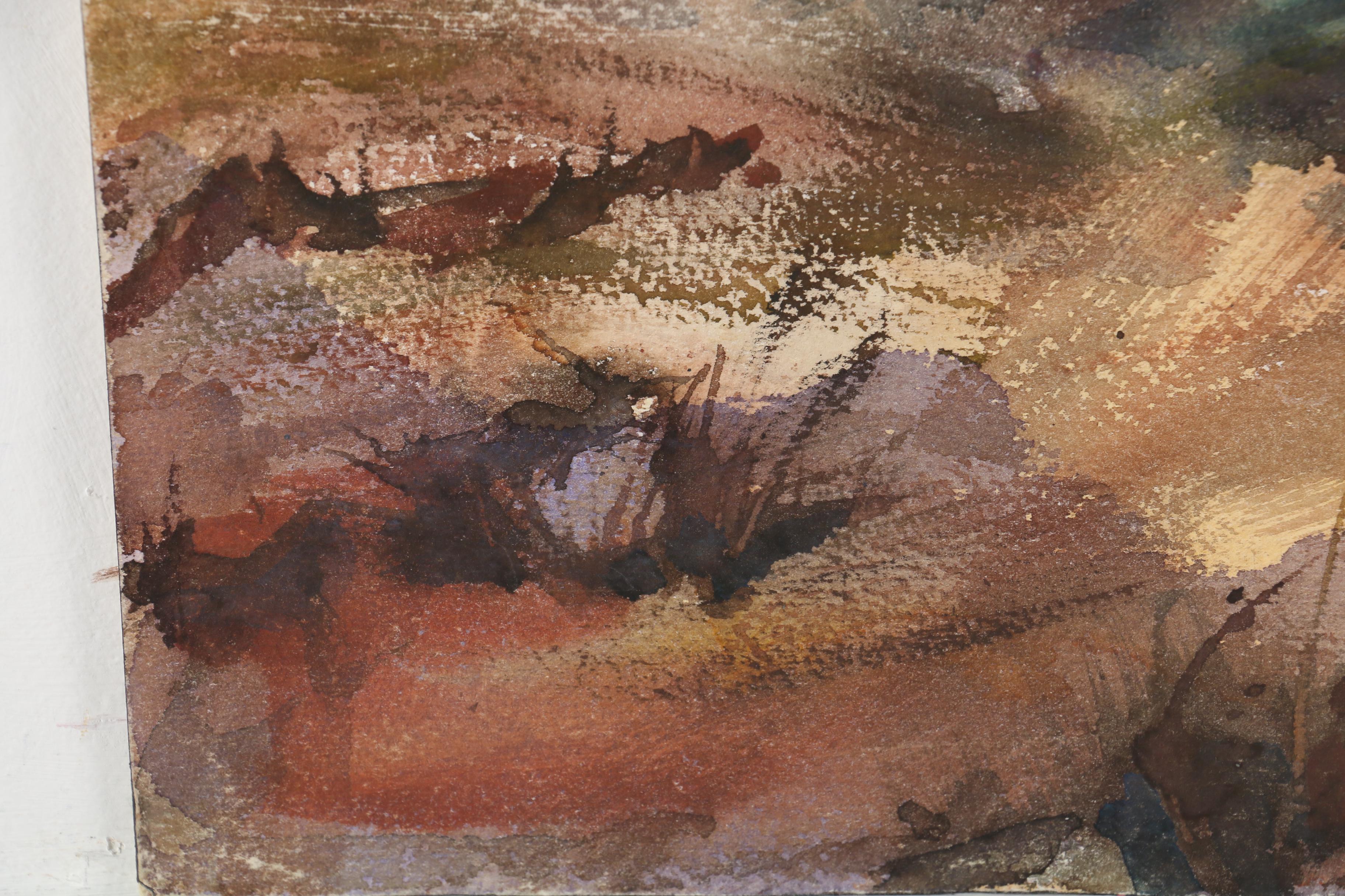 Kathleen Zimbicki Abstract Watercolor Painting, 1978