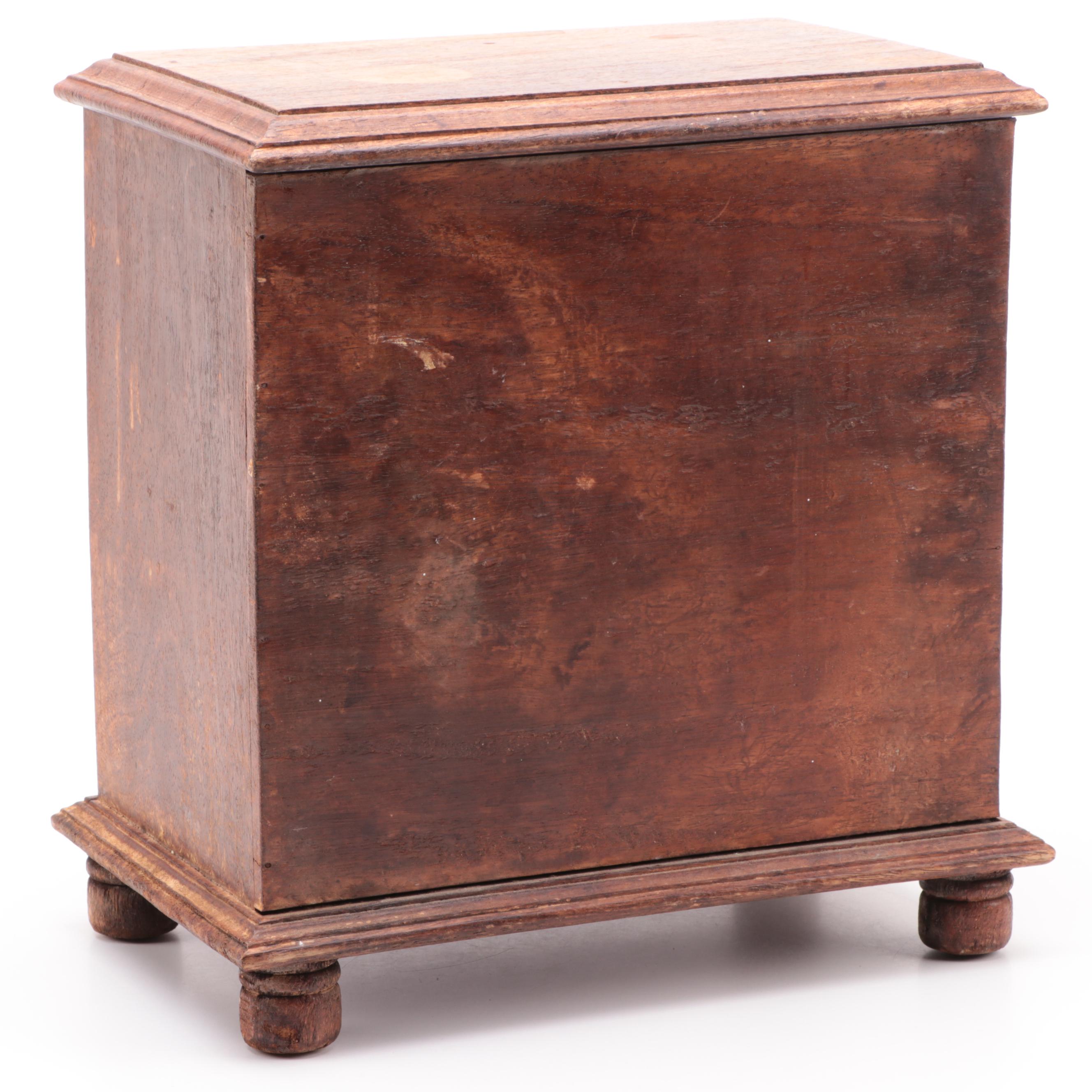American Primitive Six-Drawer Apothecary Table Top Chest, Mid to Late 19th C.