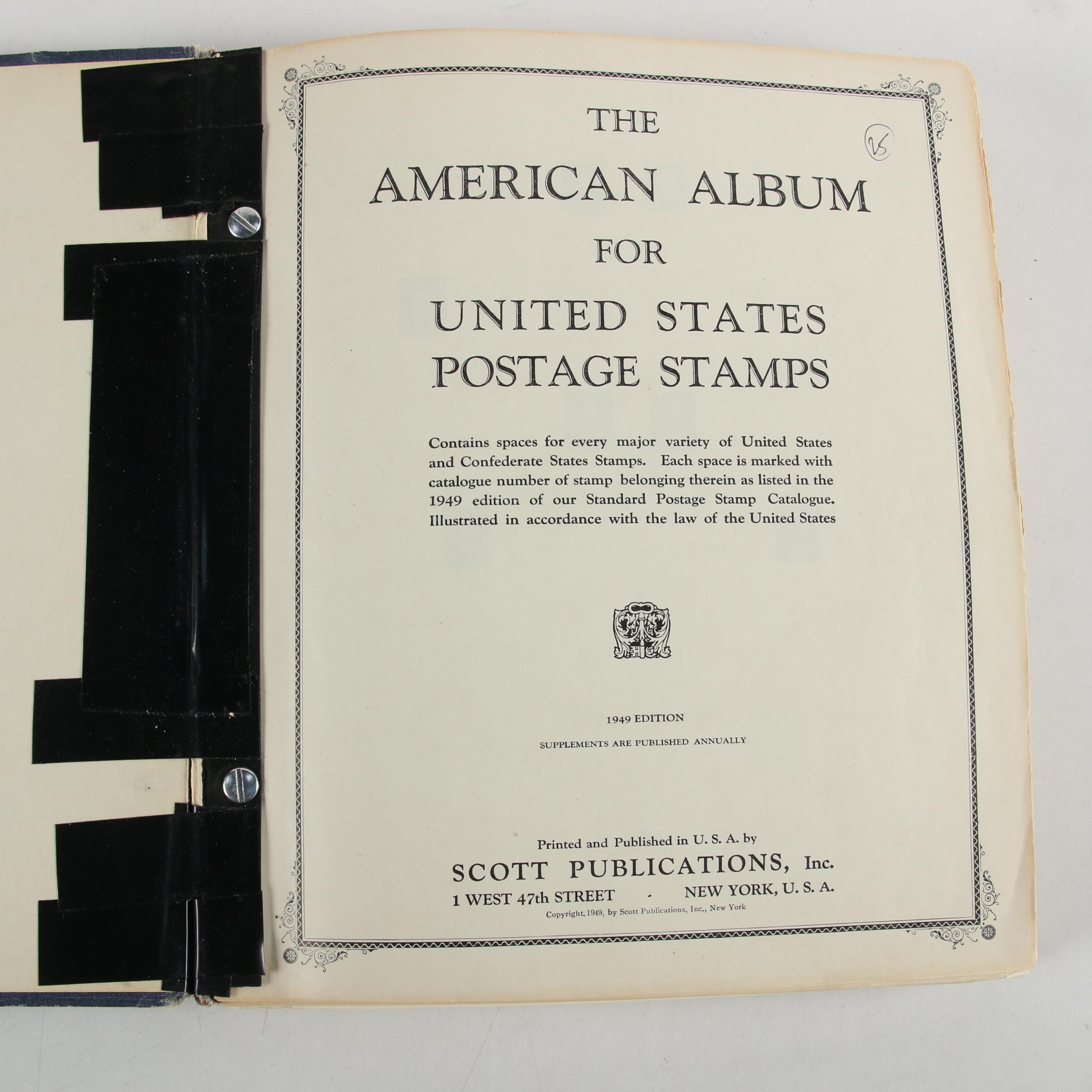 Scott American Album for US Postage Stamps, Mid 19th to Mid 20th Century
