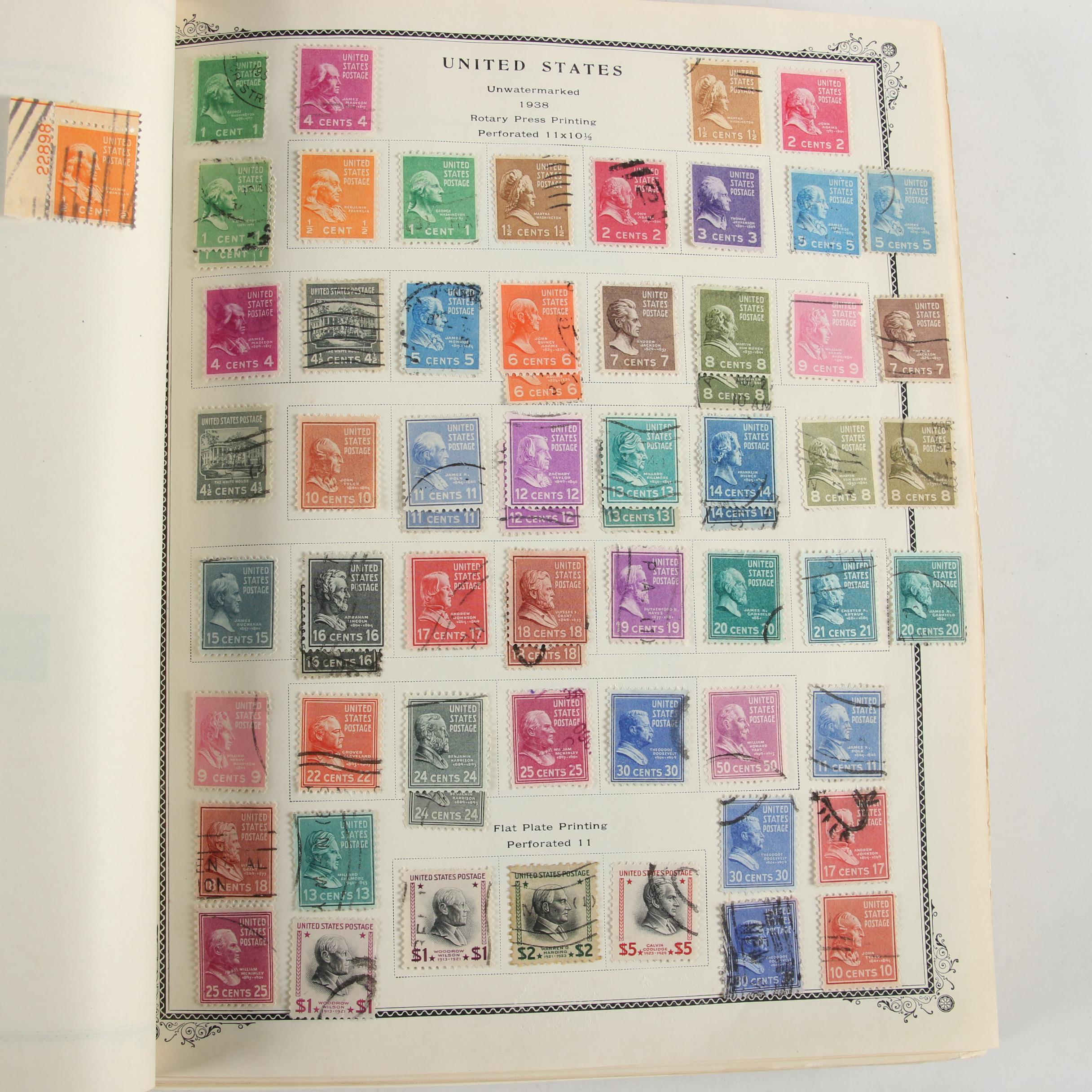 Scott American Album for US Postage Stamps, Mid 19th to Mid 20th Century