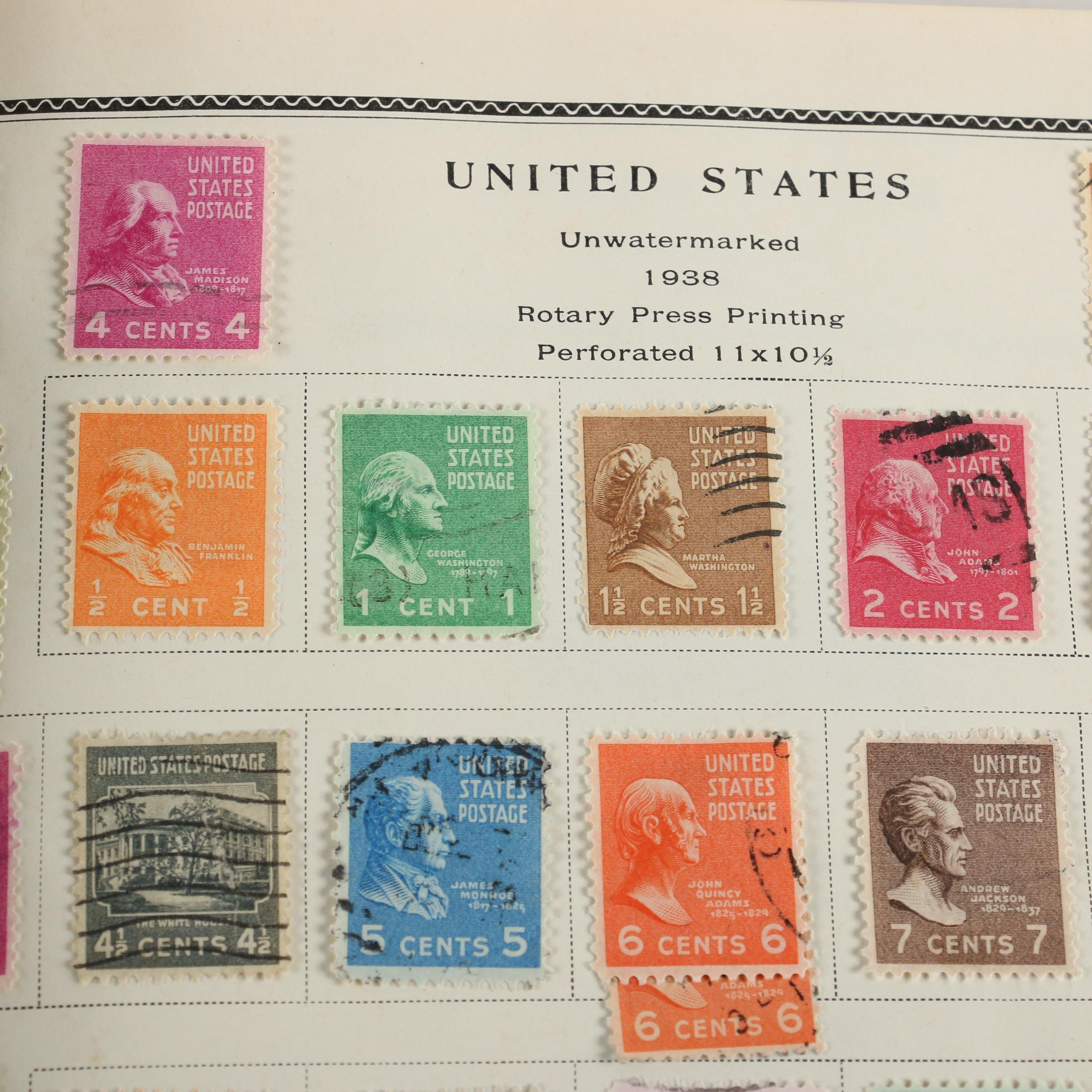 Scott American Album for US Postage Stamps, Mid 19th to Mid 20th Century