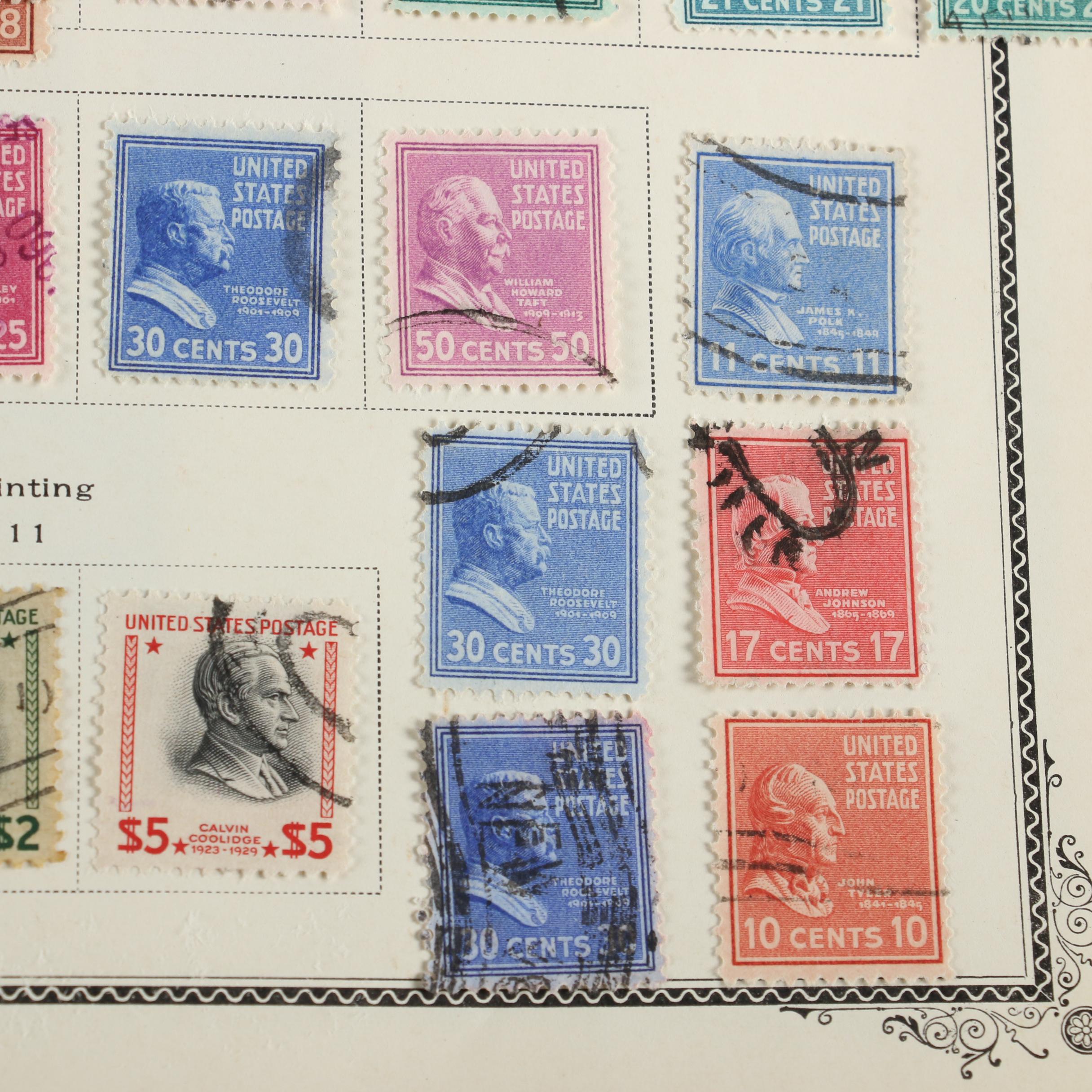 Scott American Album for US Postage Stamps, Mid 19th to Mid 20th Century