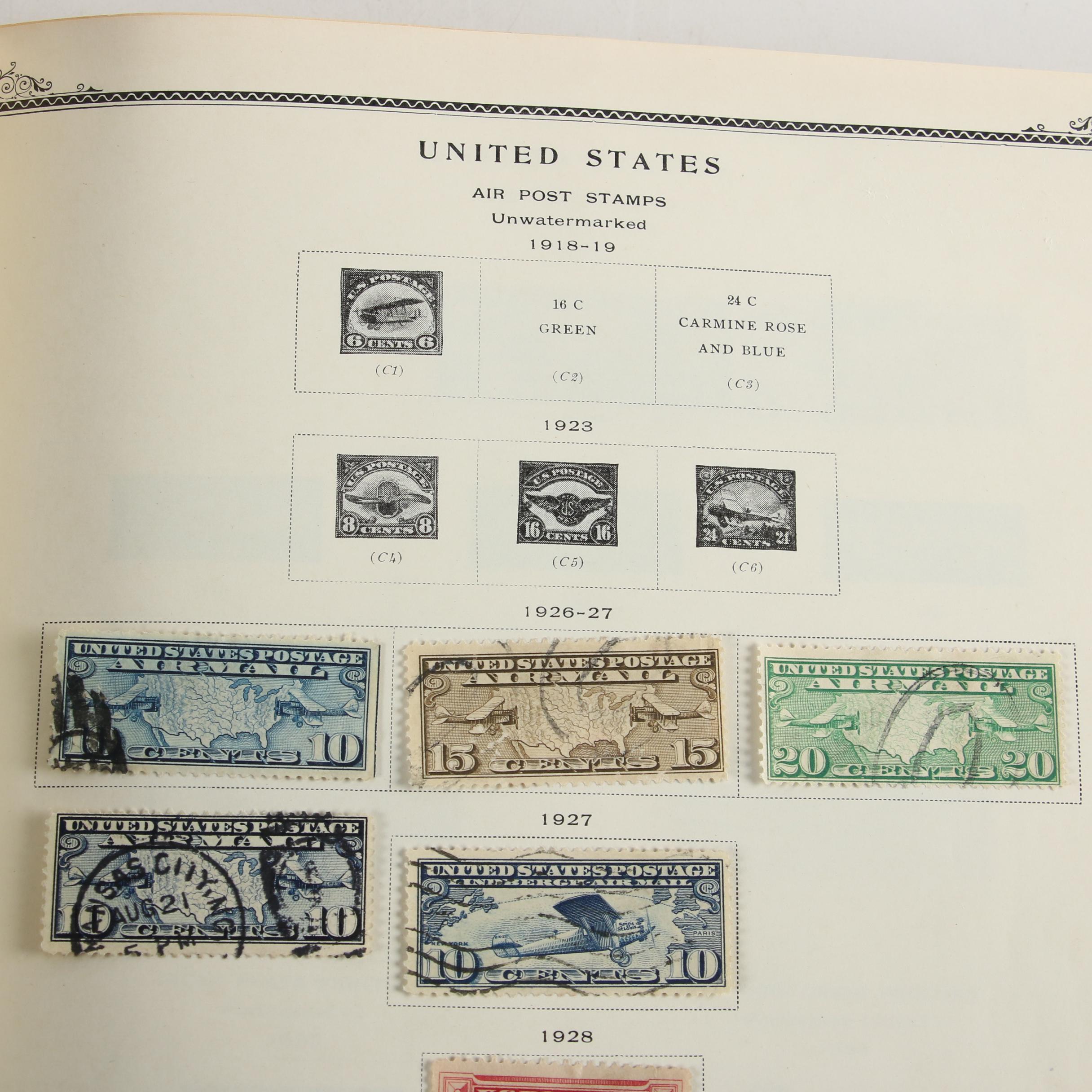 Scott American Album for US Postage Stamps, Mid 19th to Mid 20th Century