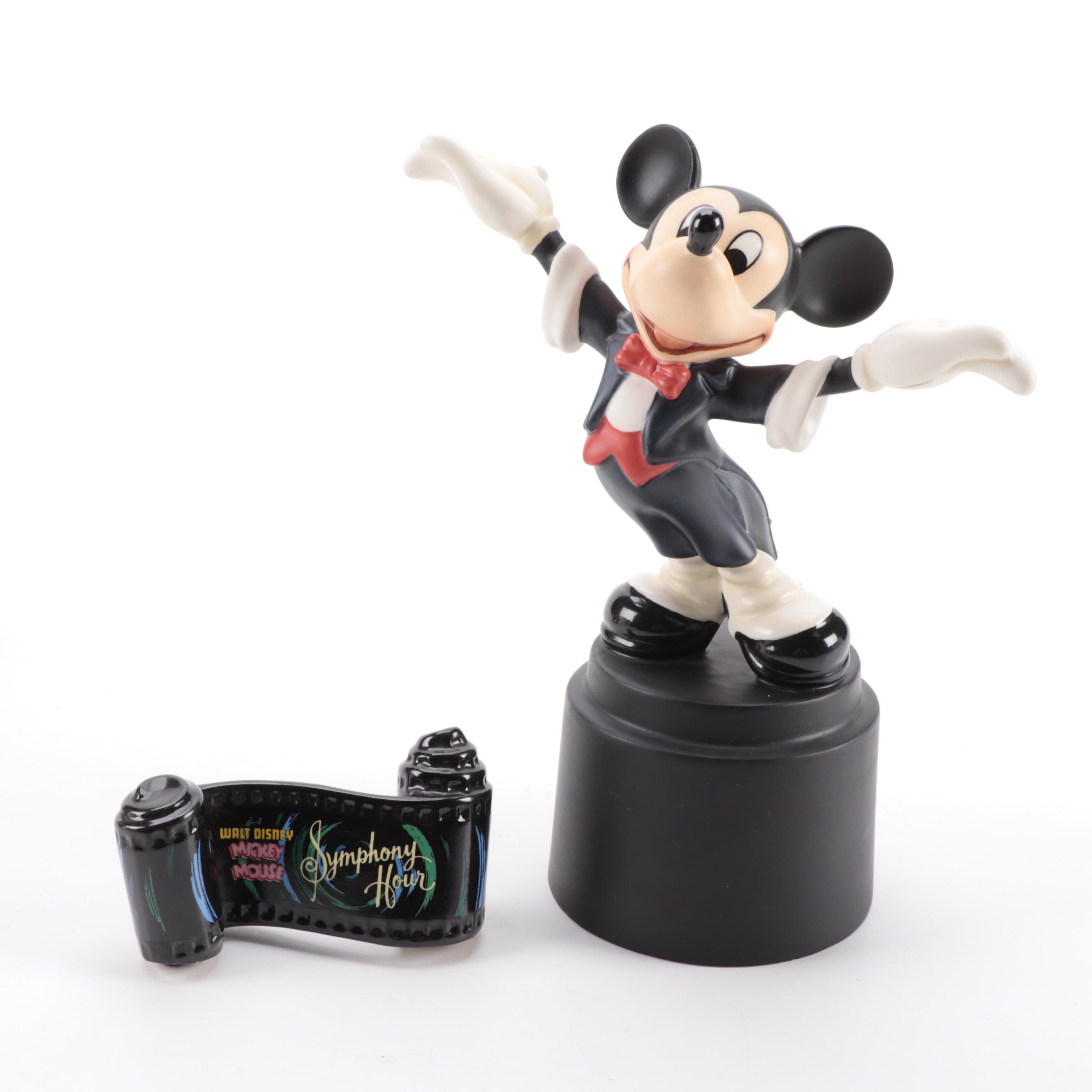 Disney "Symphony Hour" Donald Duck and Mickey Mouse Porcelain Figurines