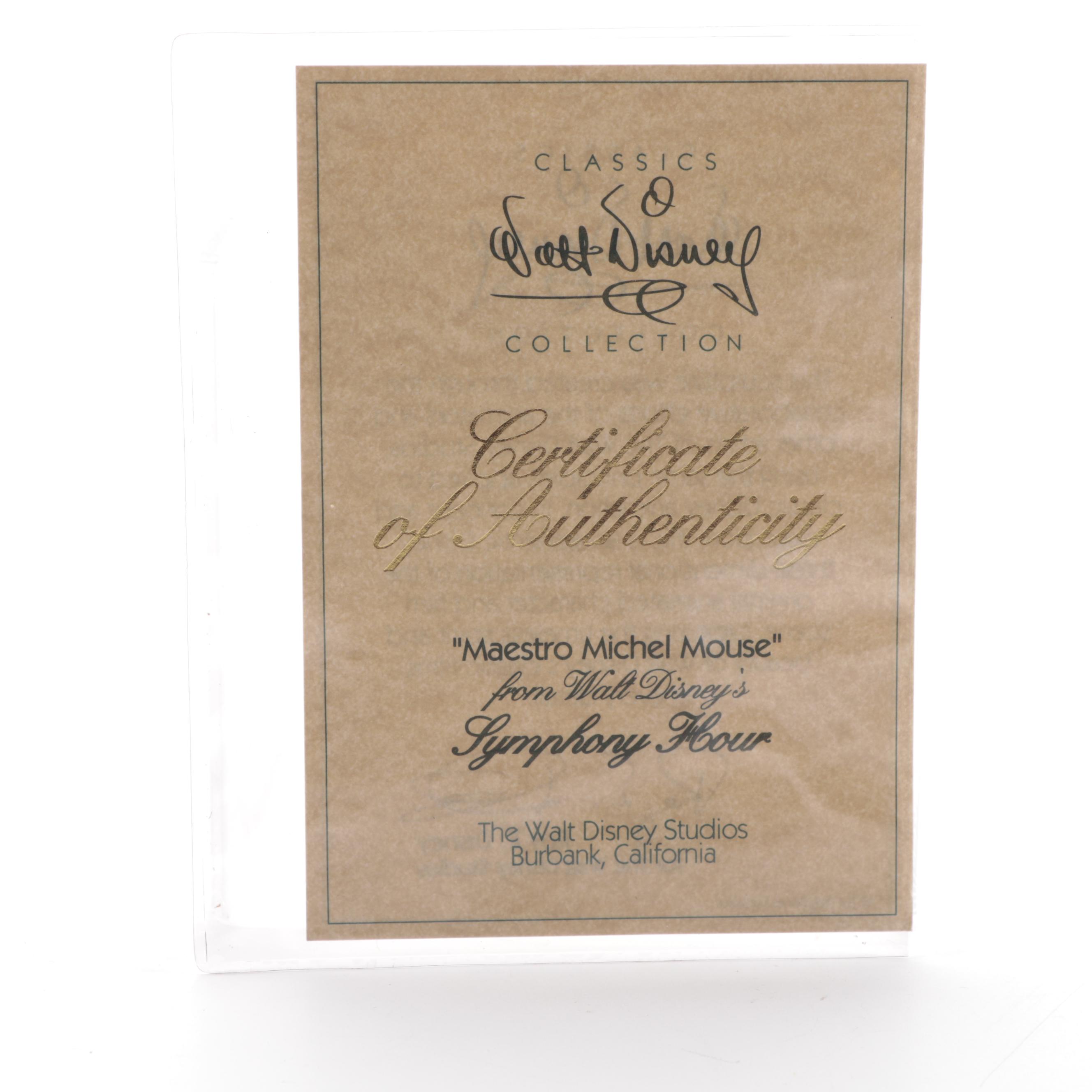 Disney "Symphony Hour" Donald Duck and Mickey Mouse Porcelain Figurines