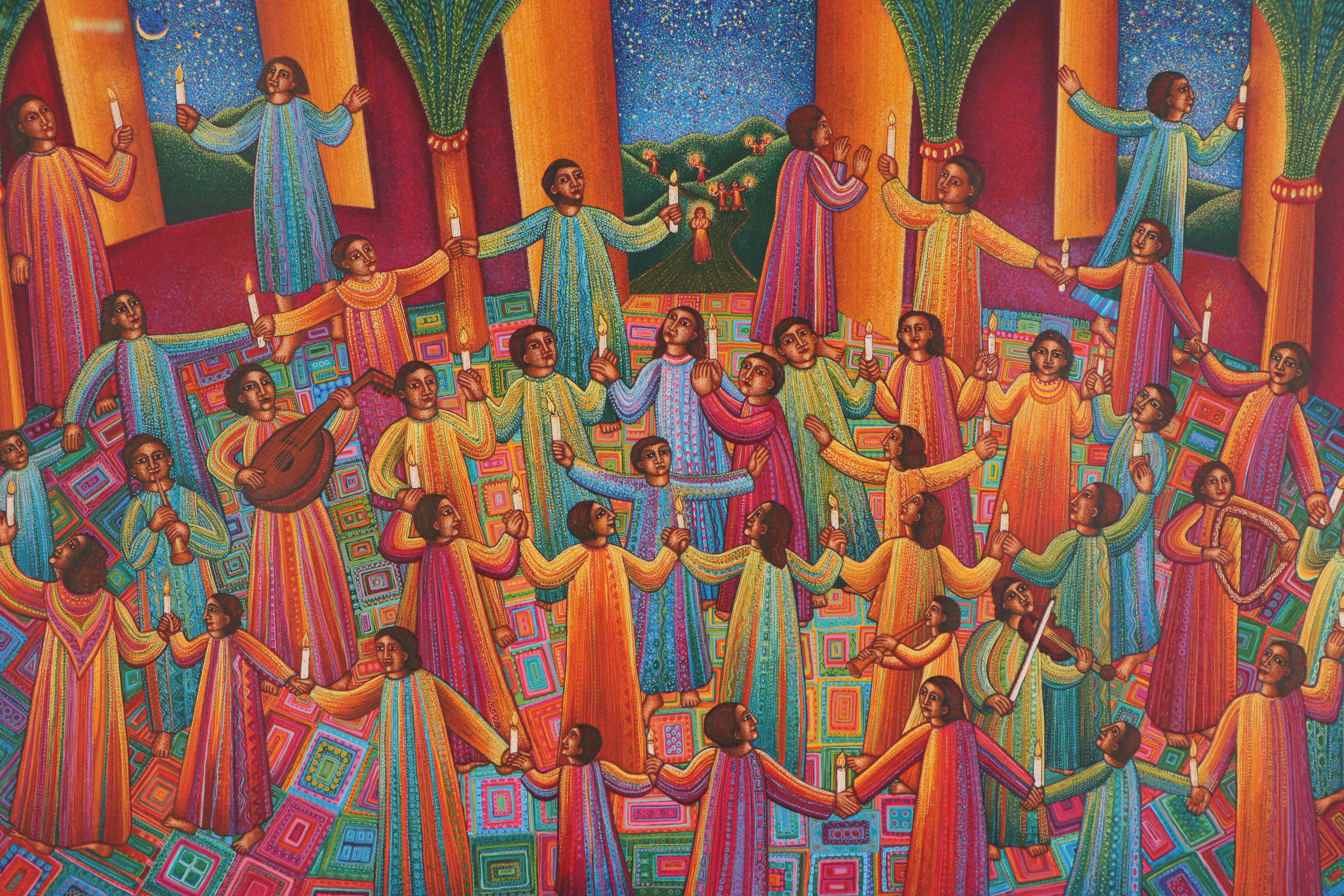 John August Swanson Serigraph "Celebration," 1997