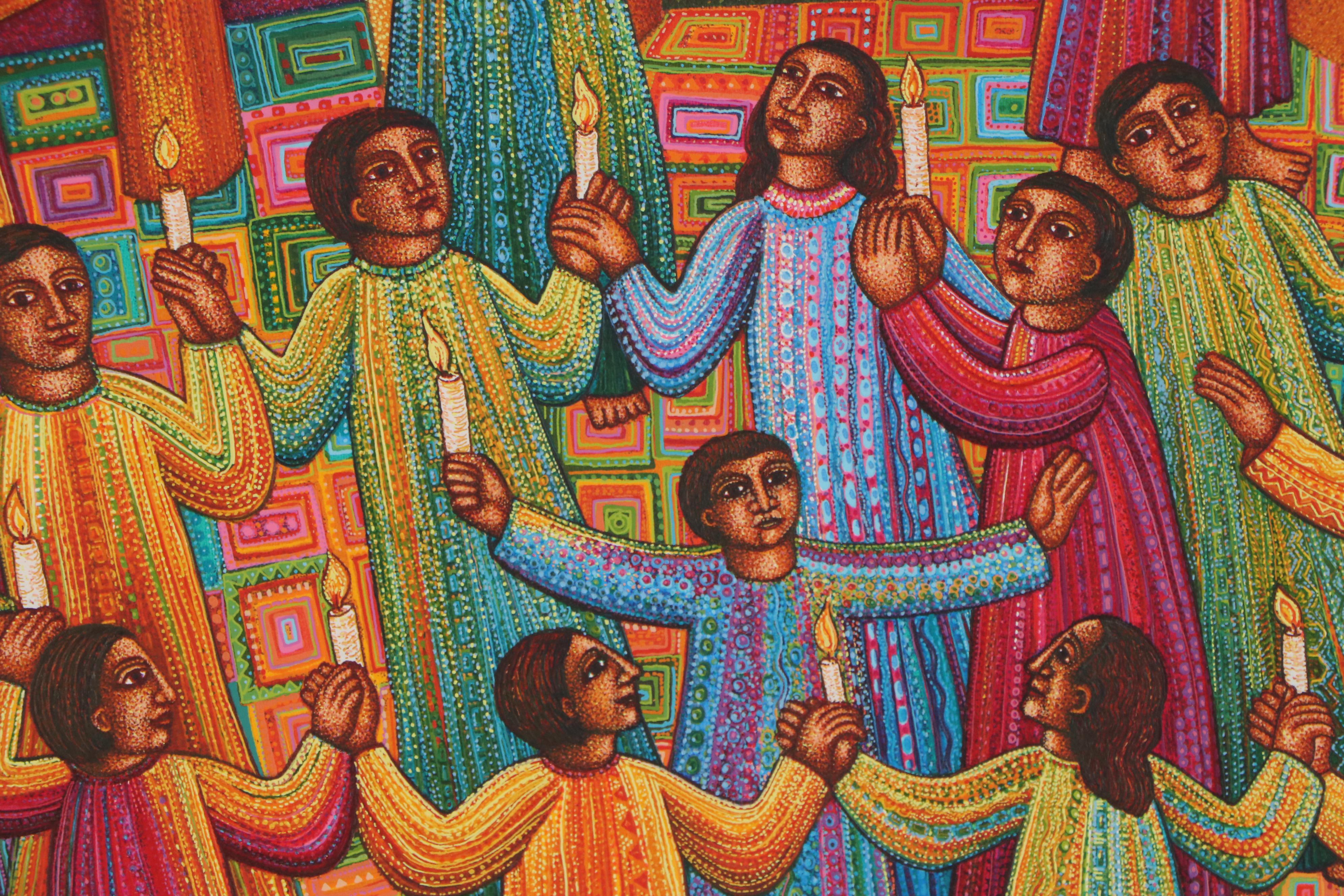 John August Swanson Serigraph "Celebration," 1997