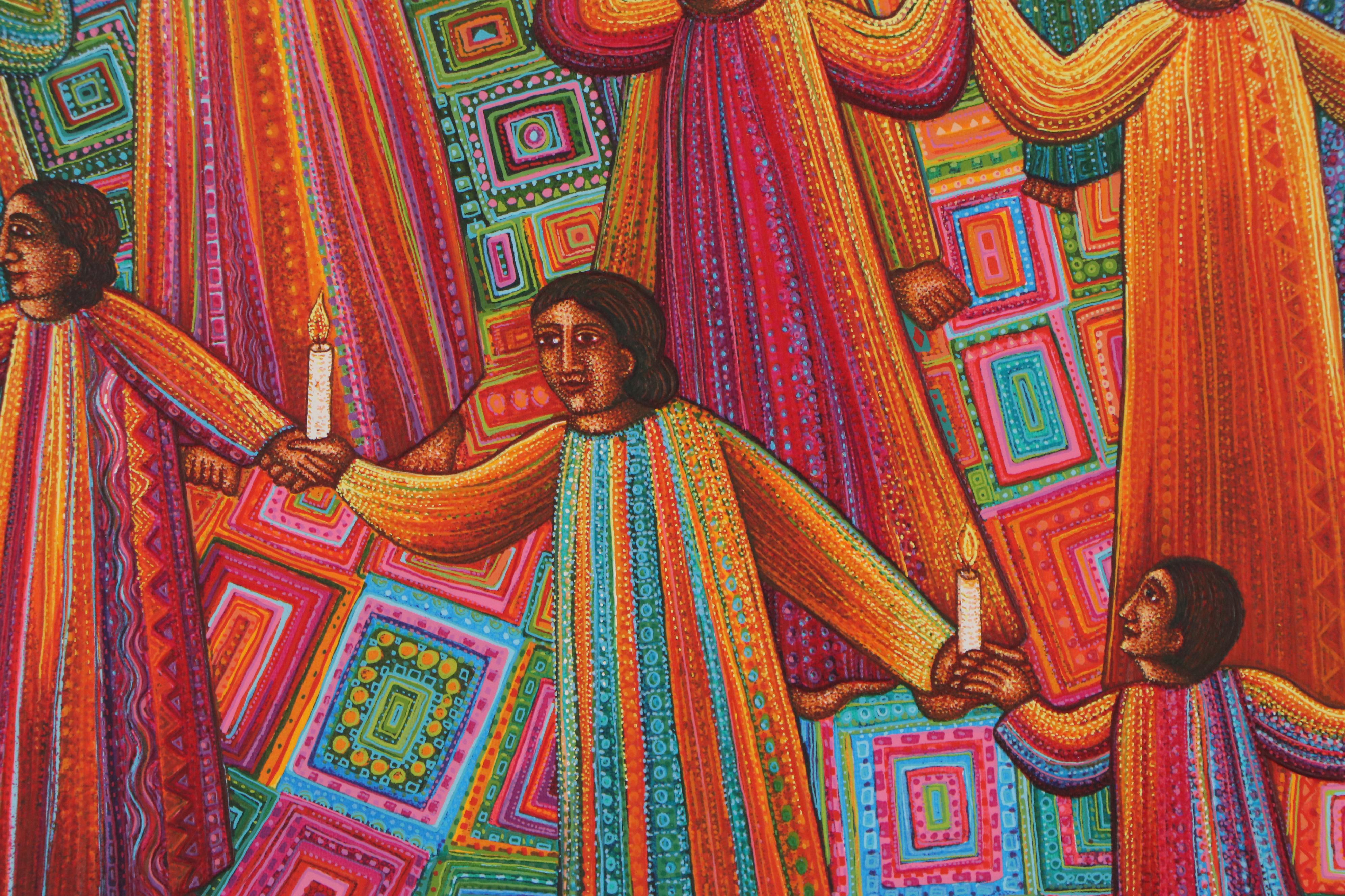 John August Swanson Serigraph "Celebration," 1997