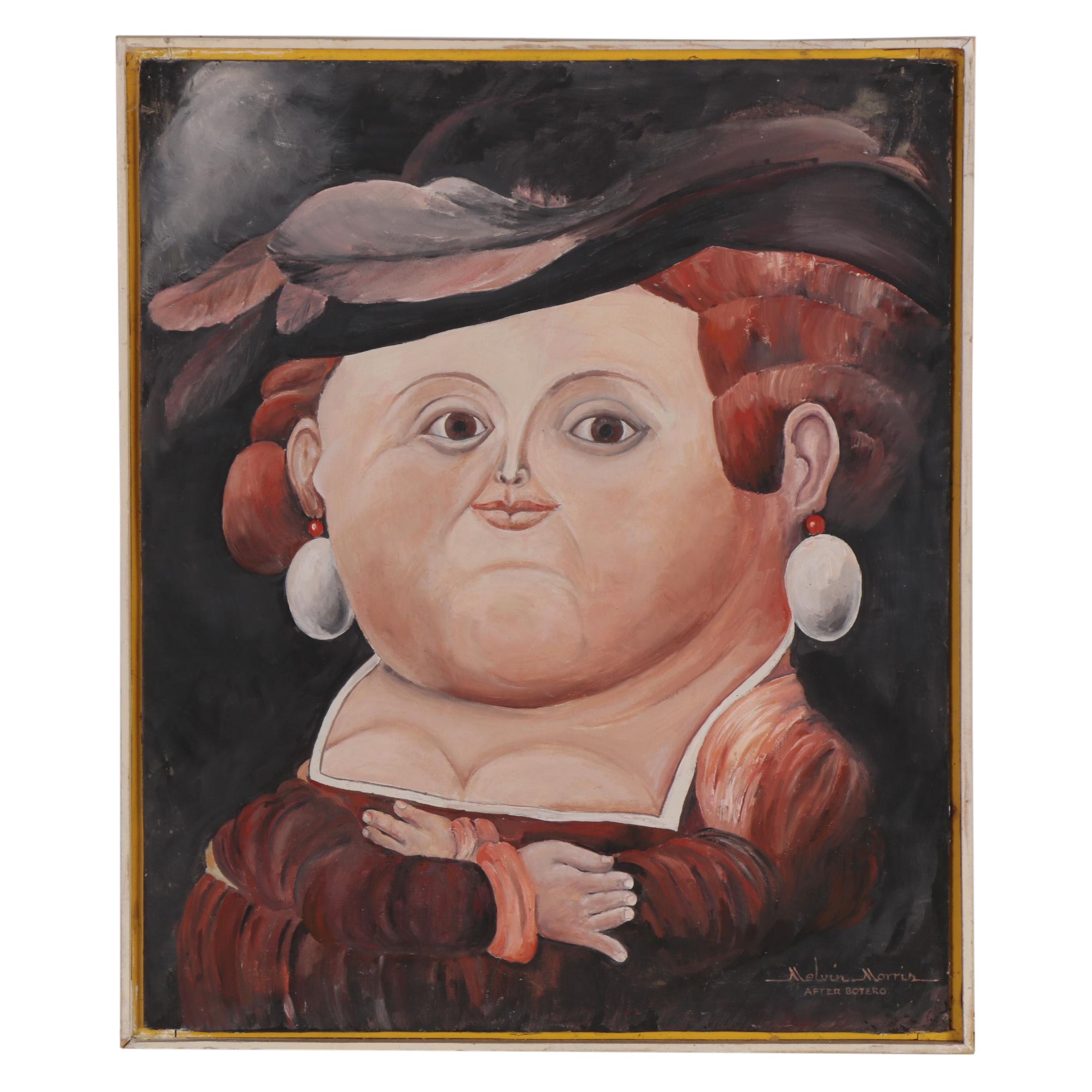 Melvin Morris Oil Painting after Fernando Botero "Madame Rubens"