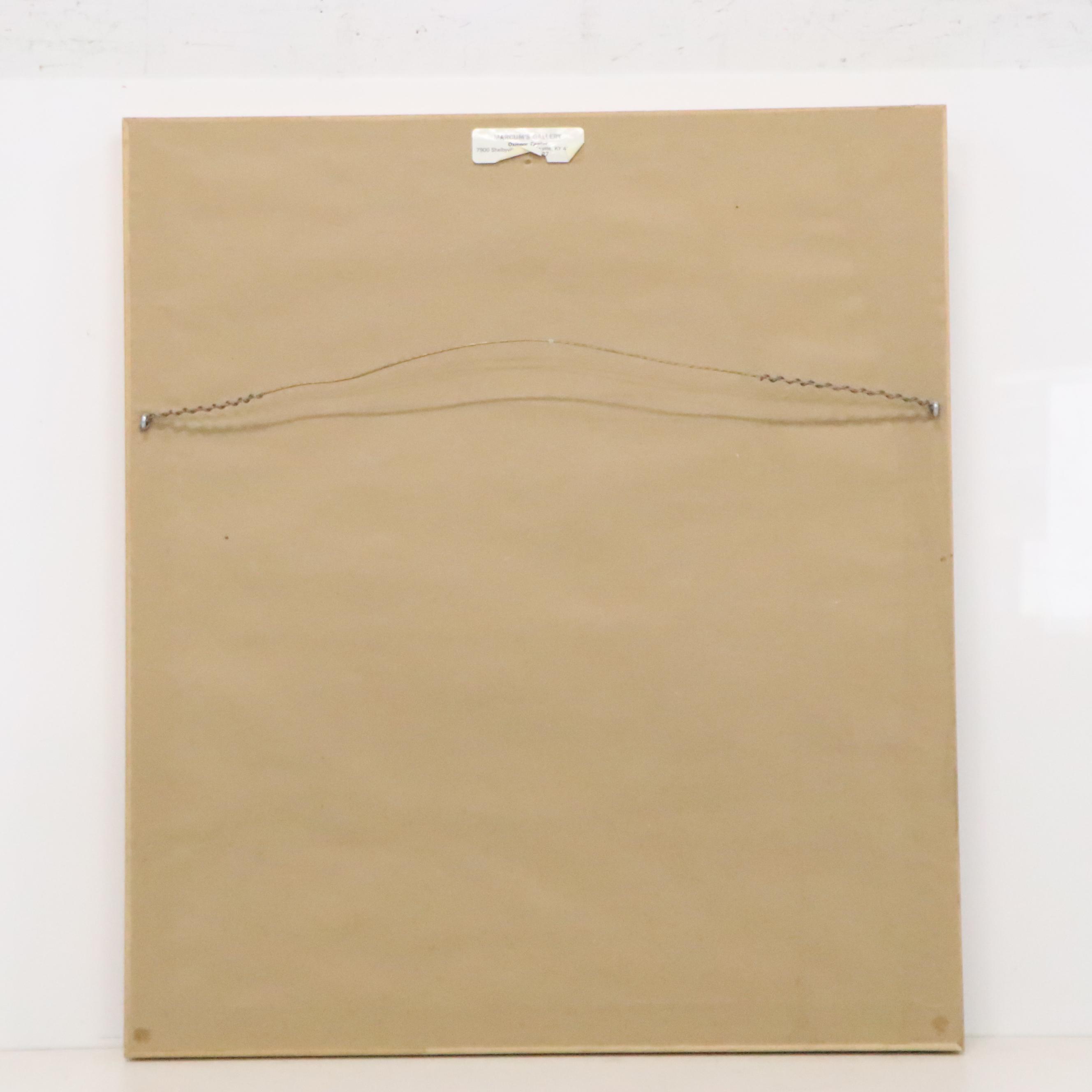 Emilio Pica Abstract Floral Still Life Oil Painting, Late 20th Century