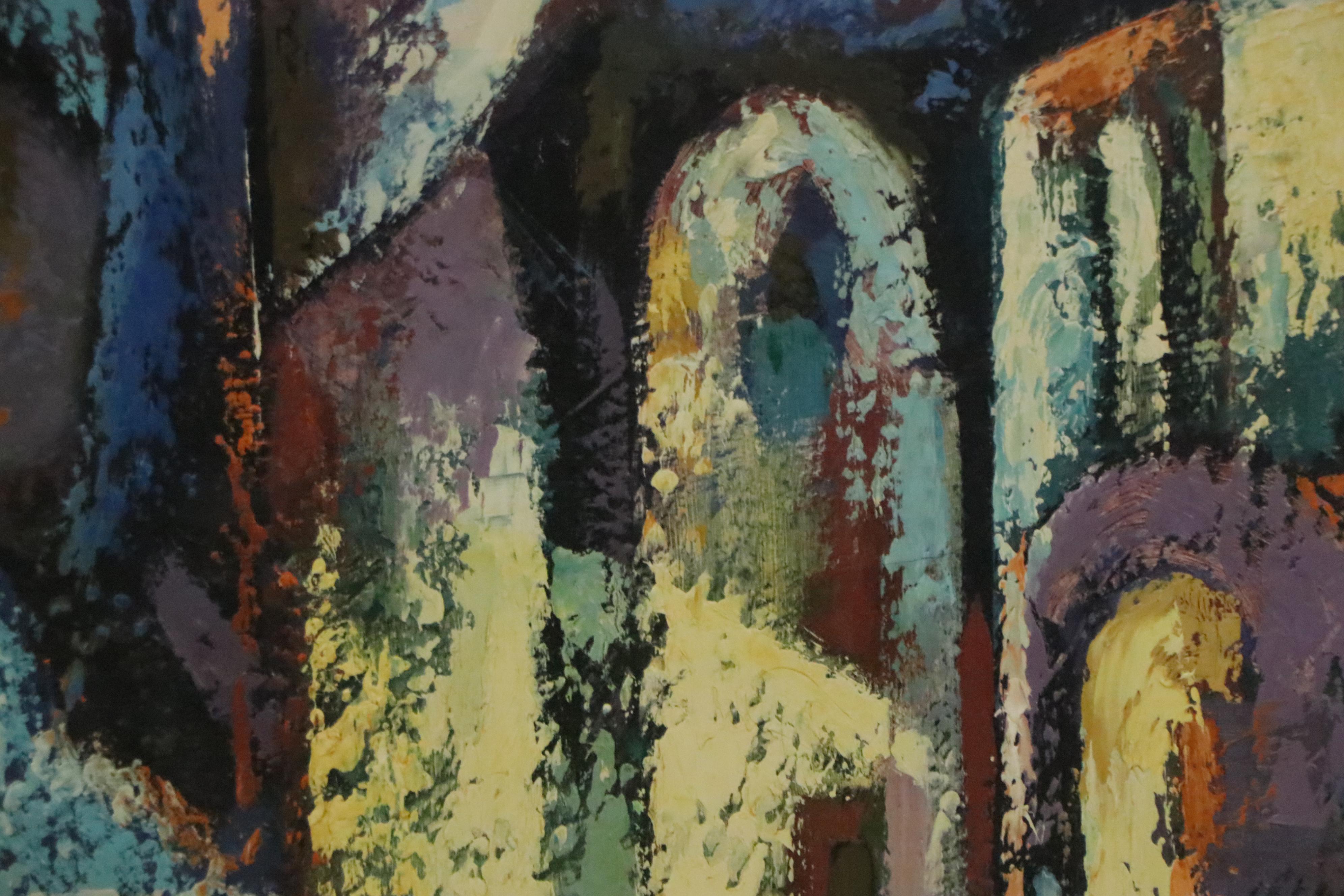 Joseph Jankowski Oil Painting "City of Towers," 1970