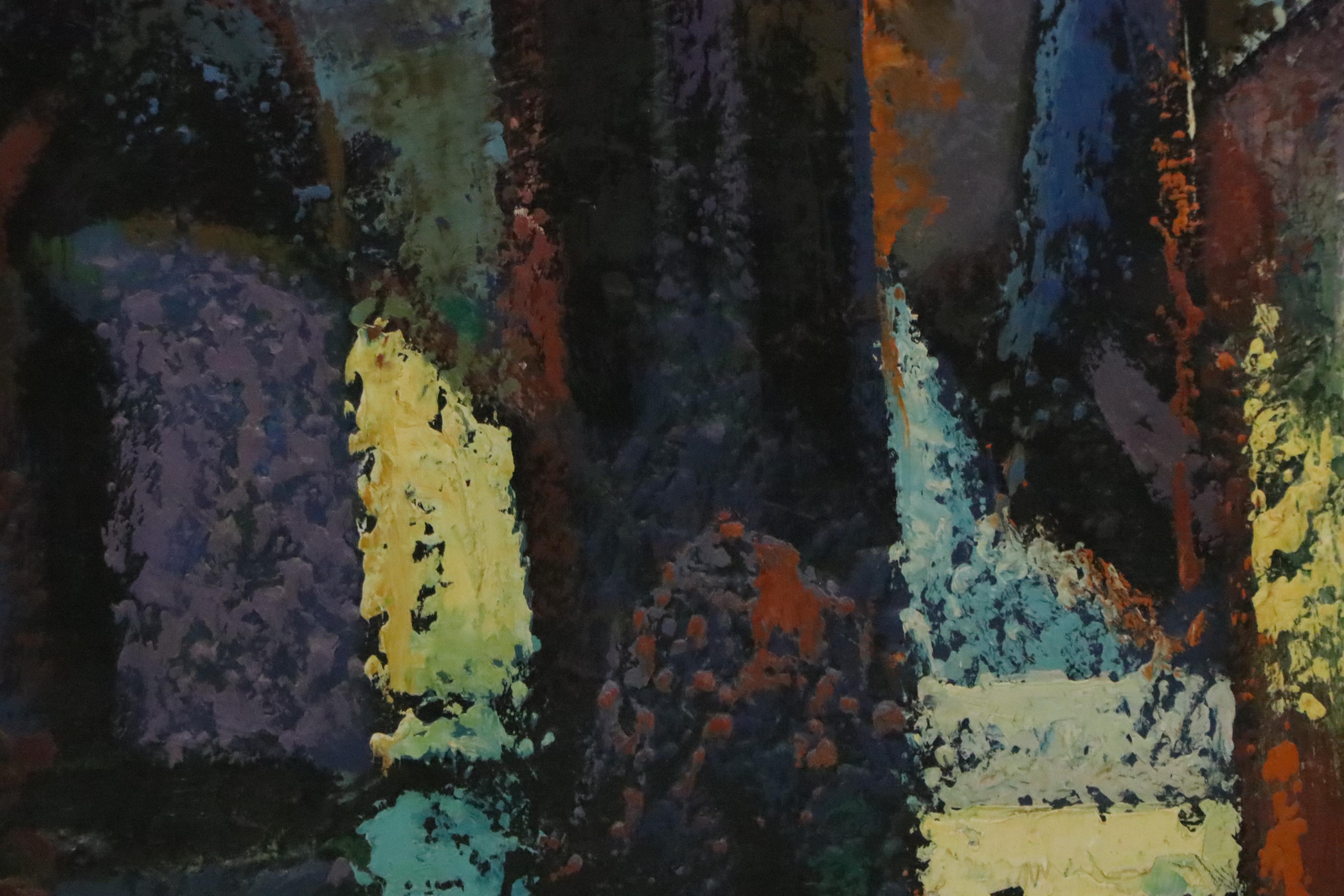 Joseph Jankowski Oil Painting "City of Towers," 1970