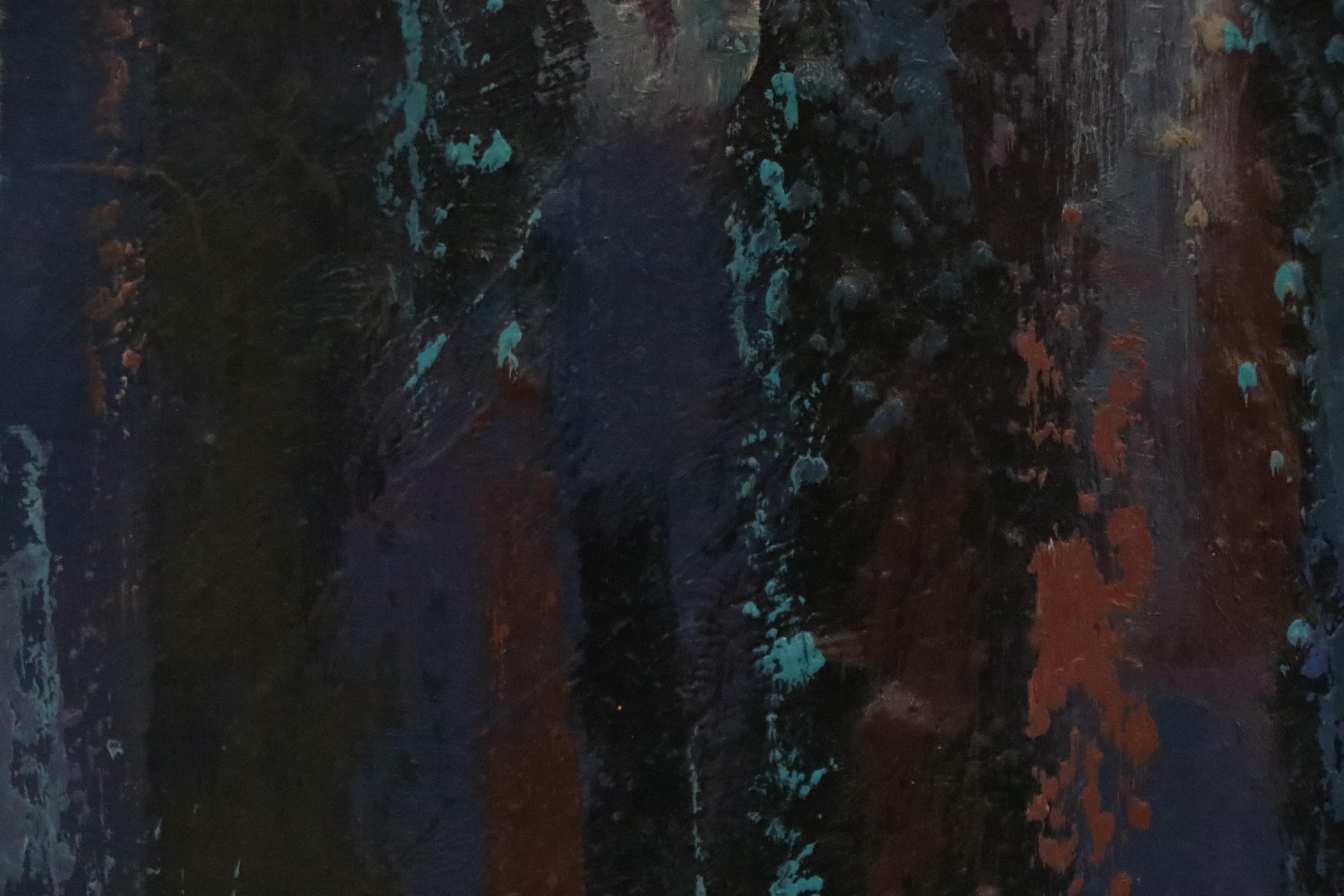 Joseph Jankowski Oil Painting "City of Towers," 1970