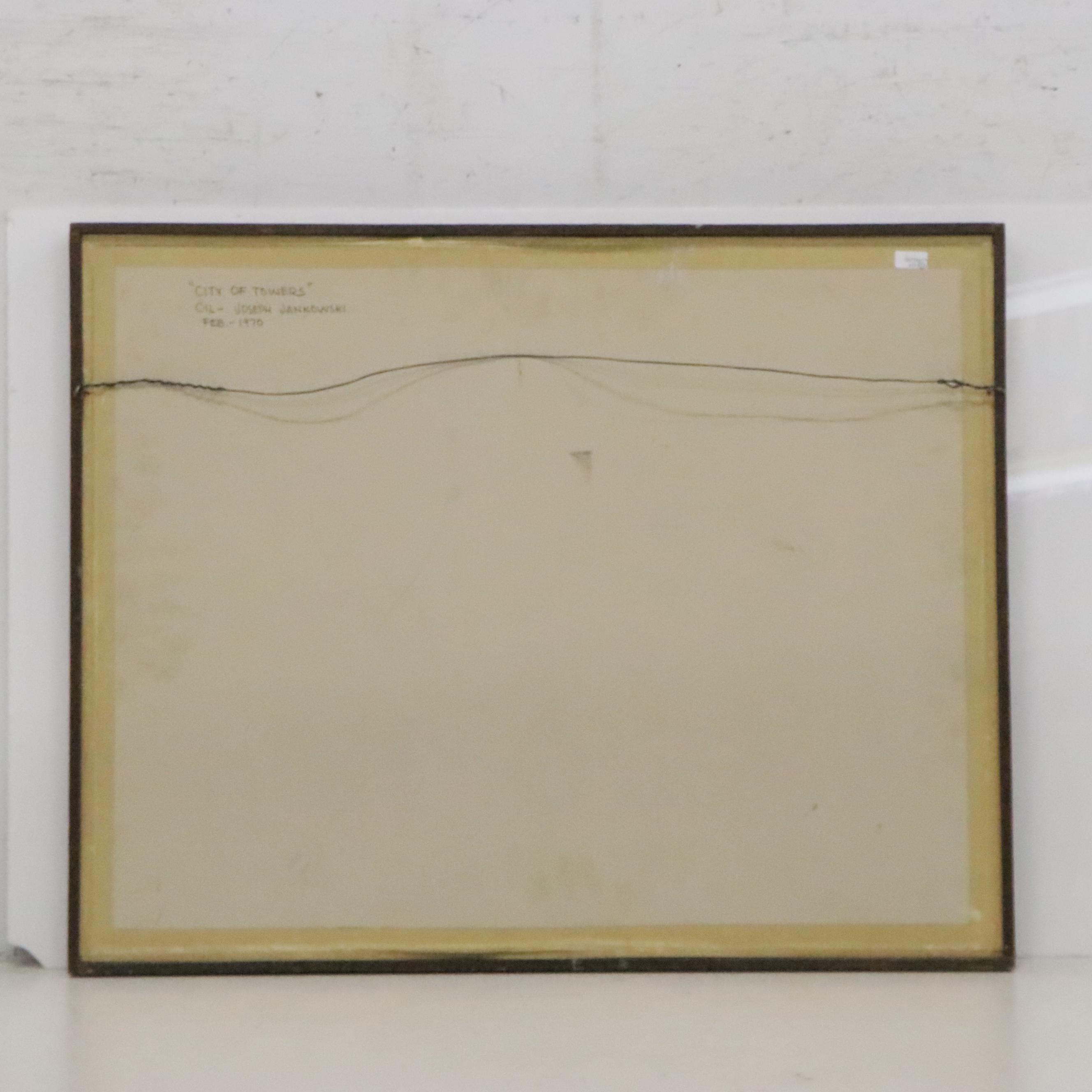 Joseph Jankowski Oil Painting "City of Towers," 1970