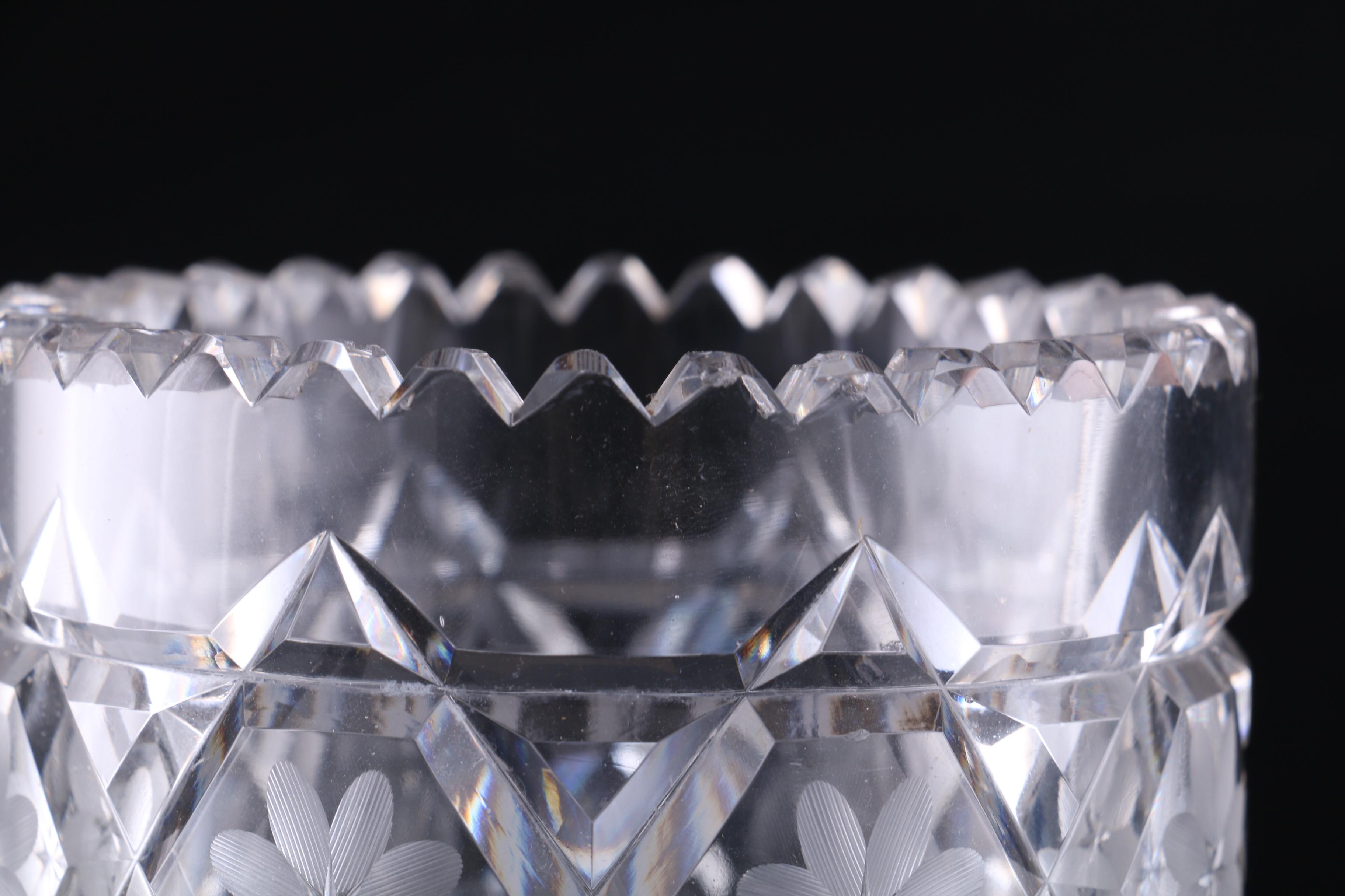 Cut Crystal Vase and Bowl