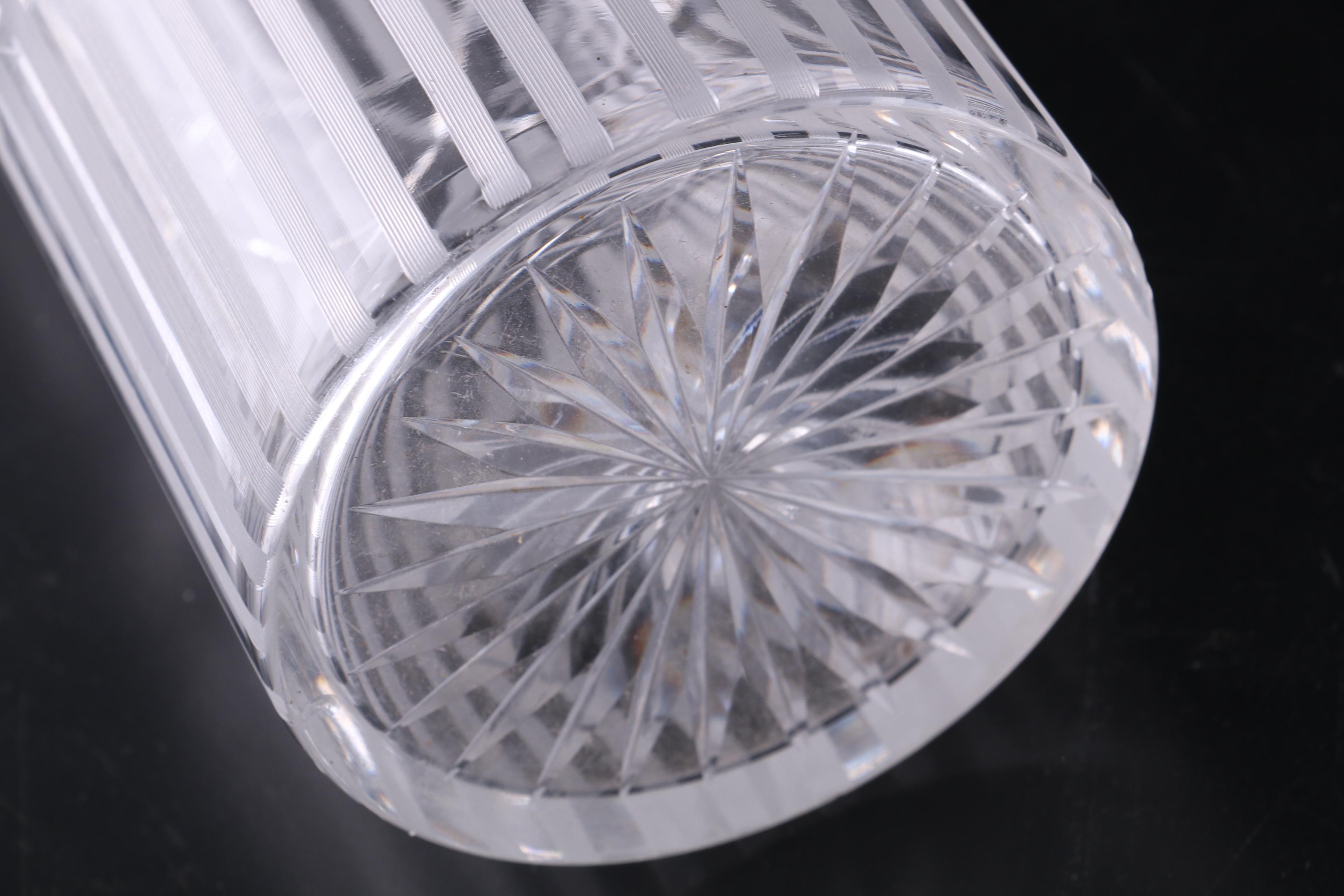 Cut Crystal Vase and Bowl