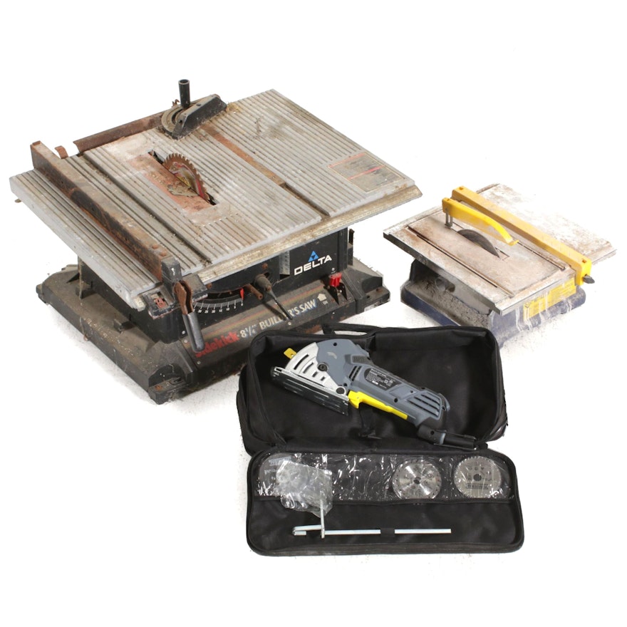 Table Saw, Tile Saw and Miter Saw