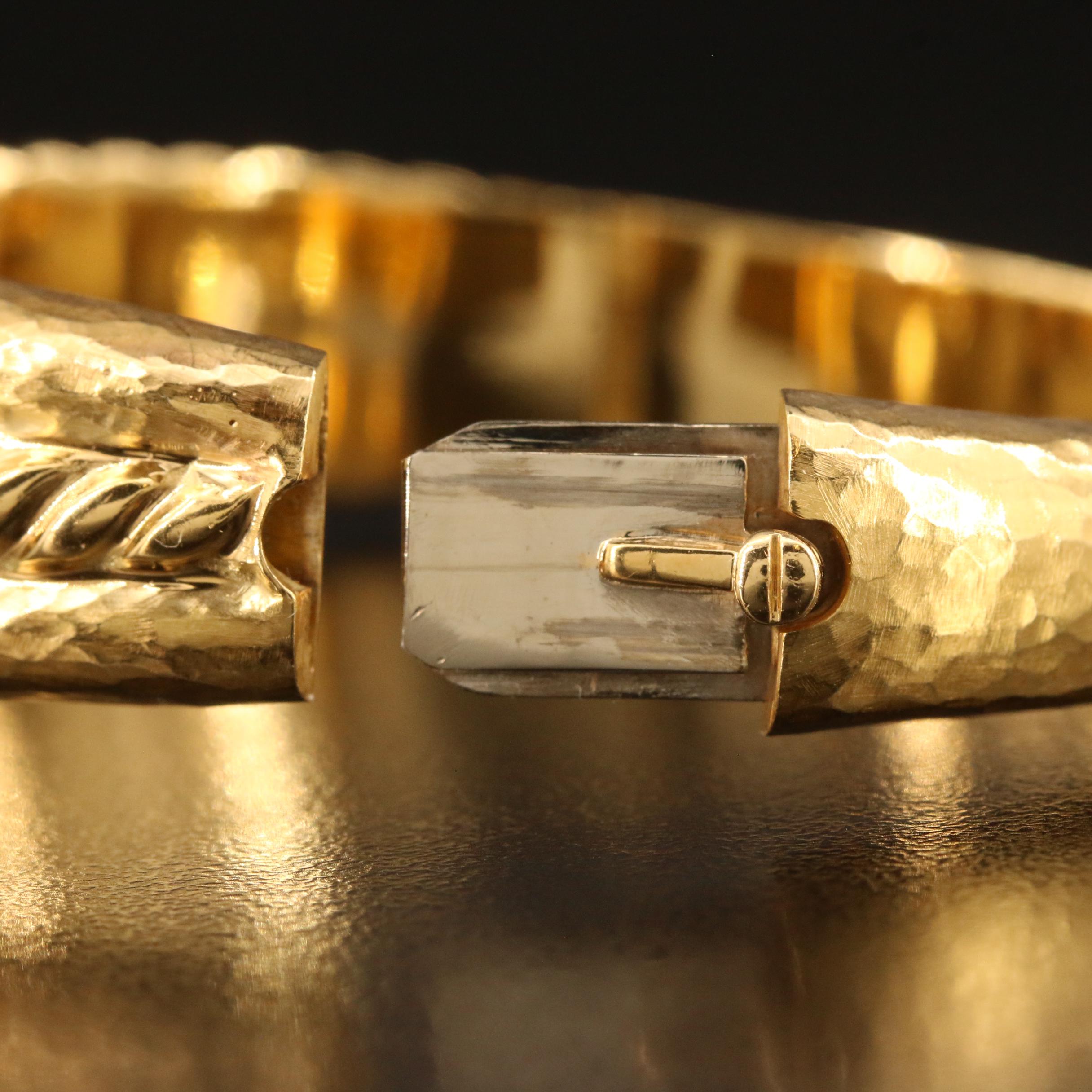 18K Hercules Knot Hinged Bangle